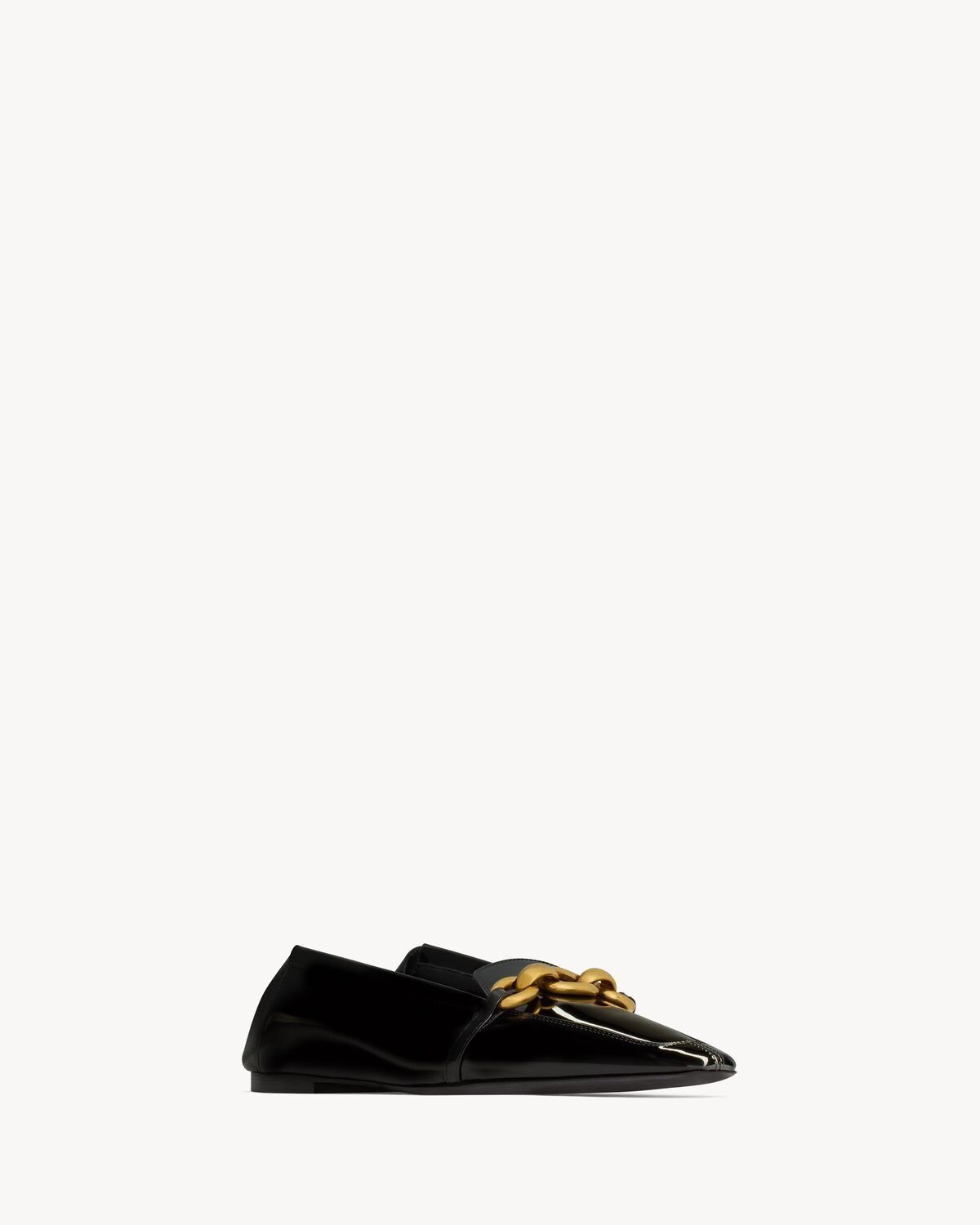 Saint Laurent Paris oc11z1125 Le Maillon Slippers in Patent Leather in Black Size US 7 / IT 37 - 4 Thumbnail