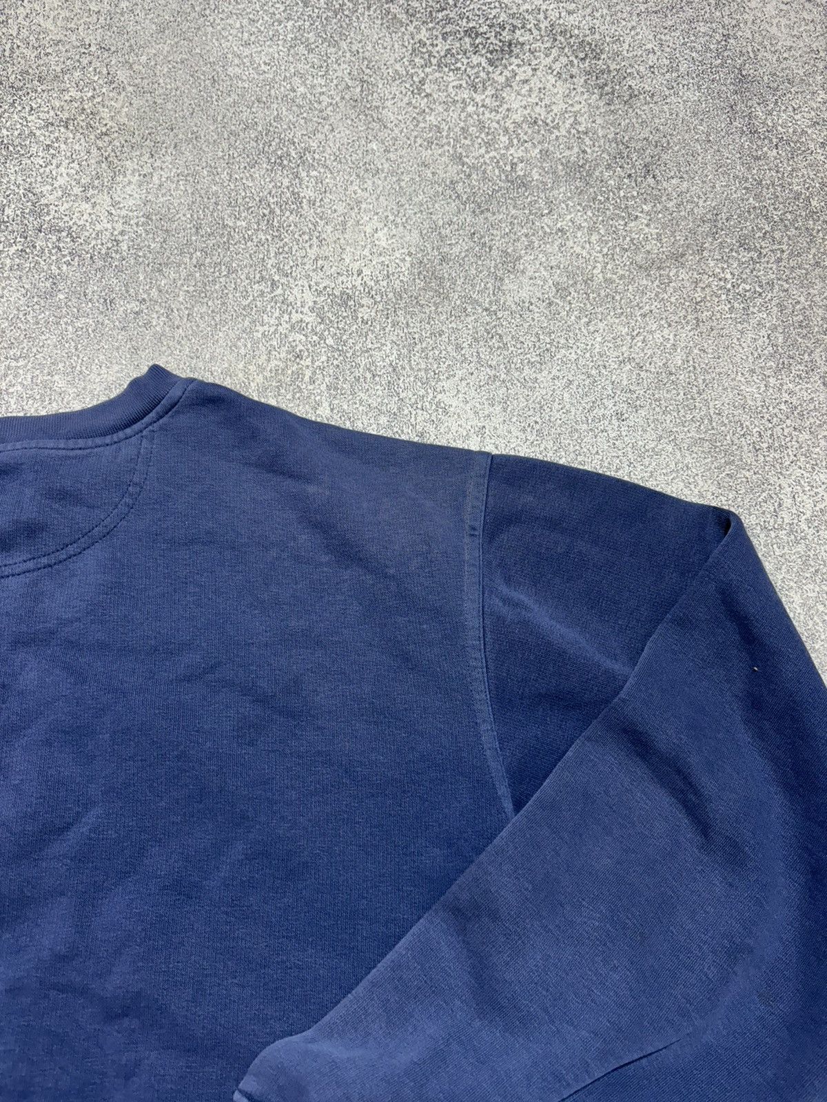 Nike × Vintage 90s Nike Vintage Blue Sweatshirt Drill Small Swoosh size M Size US M / EU 48-50 / 2 - 13 Thumbnail