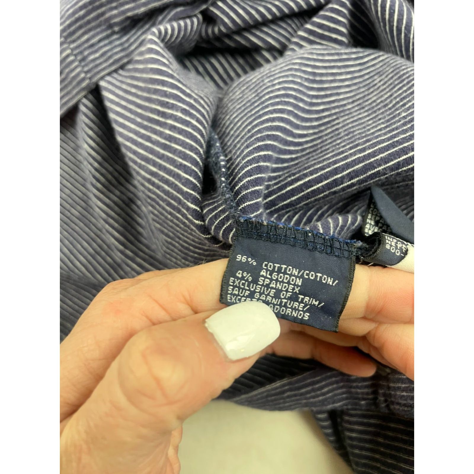 Tommy Hilfiger Tommy Hilfiger T-Shirt Mens Size M Polo Navy White Striped Stretch Size US M / EU 48-50 / 2 - 7 Thumbnail