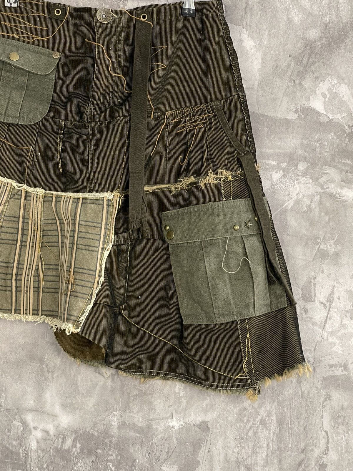 If Six Was Nine × Japanese Brand × Seditionaries Y2K Patchwork Punk Japanese Brand Rare Skirt Size 34" / US 12 / IT 48 - 4 Thumbnail
