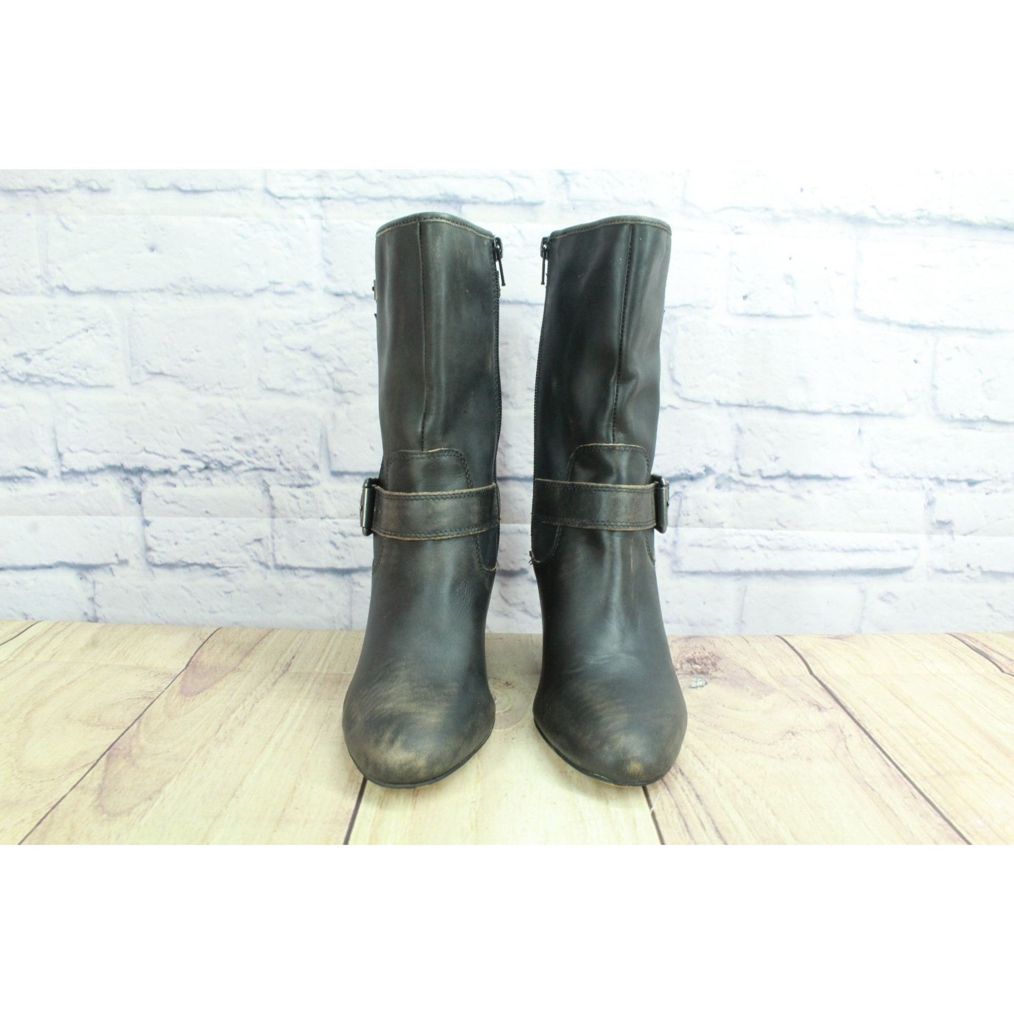 Other Corso Como Black Leather Mid Calf Somers Motorcycle Boots Si Size US 7 / IT 37 - 4 Thumbnail