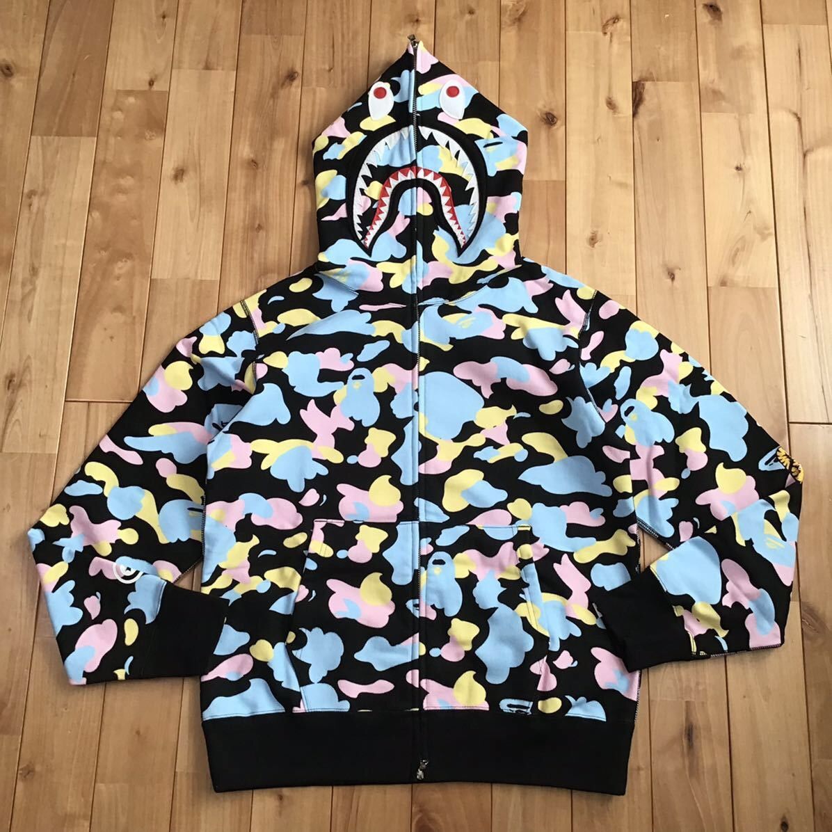 Bape BAPE cotton candy camo 2nd Shark full zip hoodie Multi Camo Size US M / EU 48-50 / 2 - 1 Thumbnail
