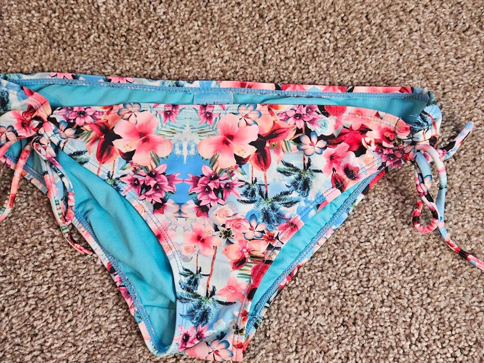 Catalina Catalina Floral Print Swim Bikini Bottom - Adjustable Sides Size ONE SIZE - 1 Thumbnail