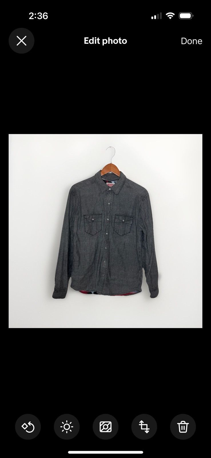 Levi's Vintage Clothing Levis Gray Snap Shirt Men's M Aztec Flannel Lined Jacket. Size US M / EU 48-50 / 2 - 2 Thumbnail