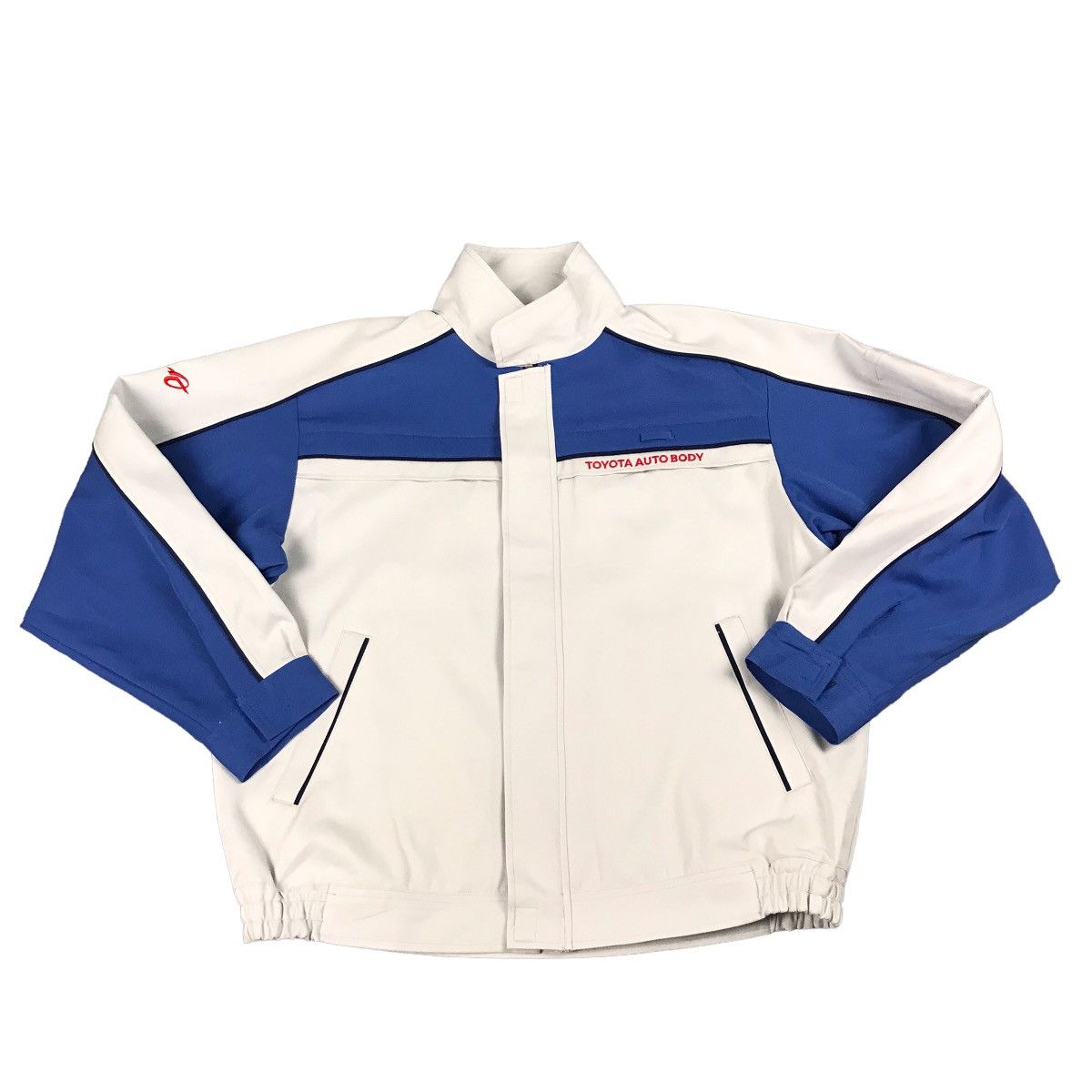 image of Racing Toyota Auto Body Uniform Japanese Jacket in Blue, Men's (Size Medium)