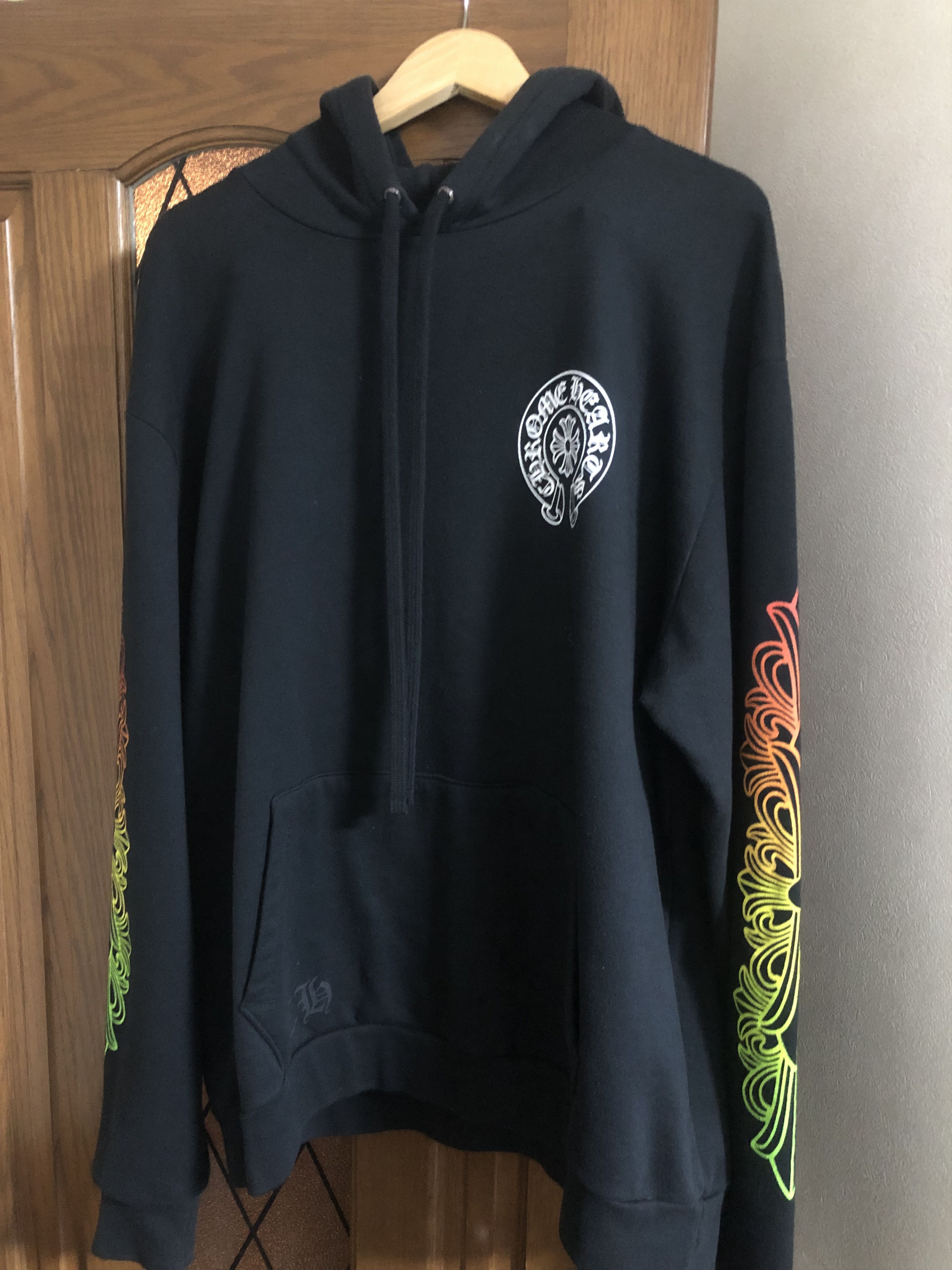 Chrome Hearts Chrome Hearts Floral Cross Horseshoe Hoodie Black