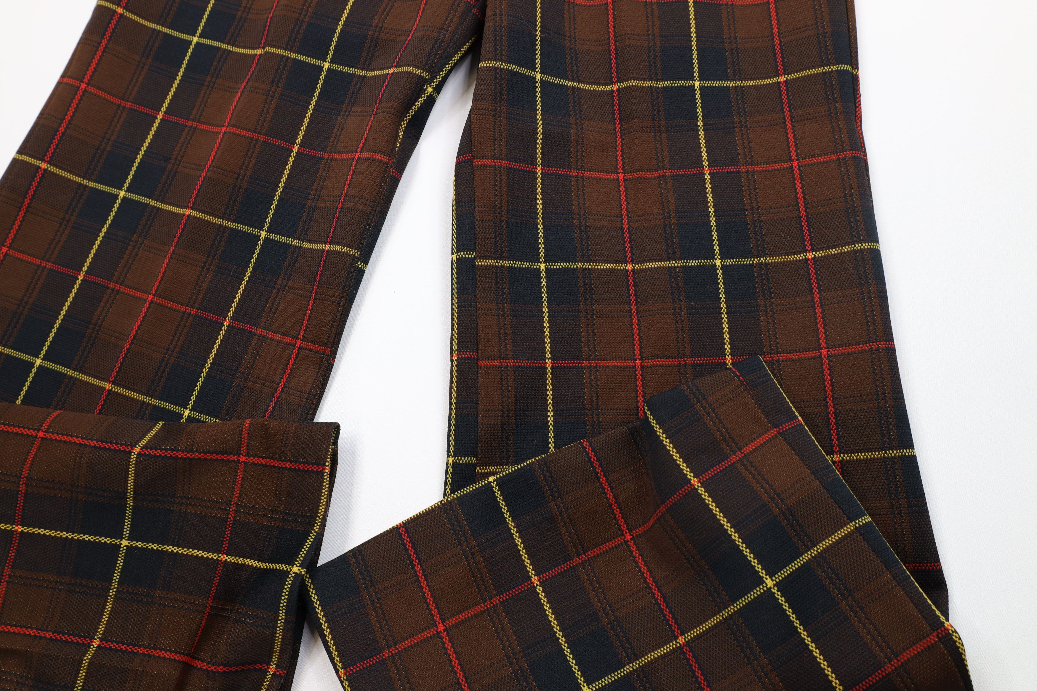 Vintage Vintage 70s Streetwear Wide Leg Bell Bottoms Pants Plaid USA Size 36" / US 14 / IT 50 - 7 Thumbnail