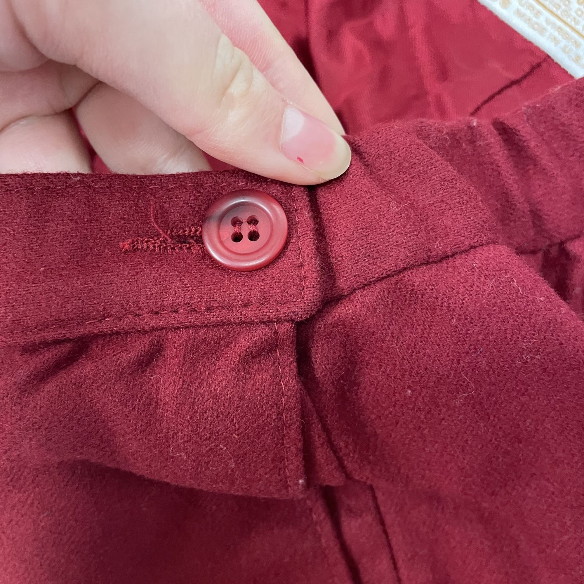 Pendleton Vtg Pendleton RED Lined A LINE Thick Wool Skirt 8 Size 30" / US 8 / IT 44 - 7 Thumbnail