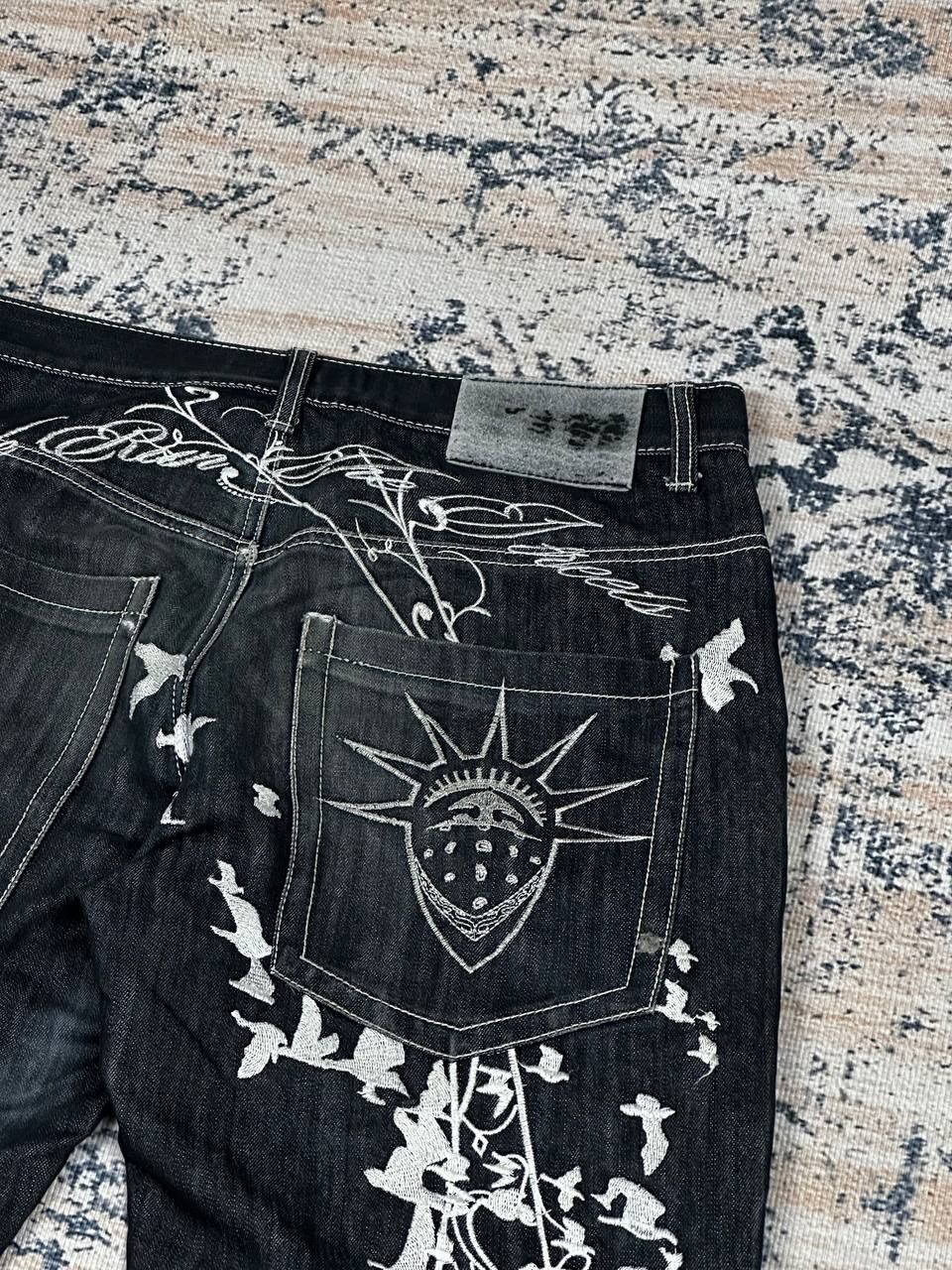Japanese Brand Very Rare Your Local Dealer Printed Baggy Hip Hop Denim Size US 34 / EU 50 - 15 Thumbnail