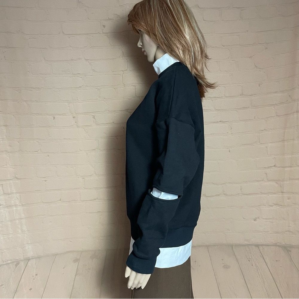 Other NWT New VHNY Bi-Layer Black White Cotton Sweatshirt Size XL Size XL / US 12-14 / IT 48-50 - 6 Thumbnail