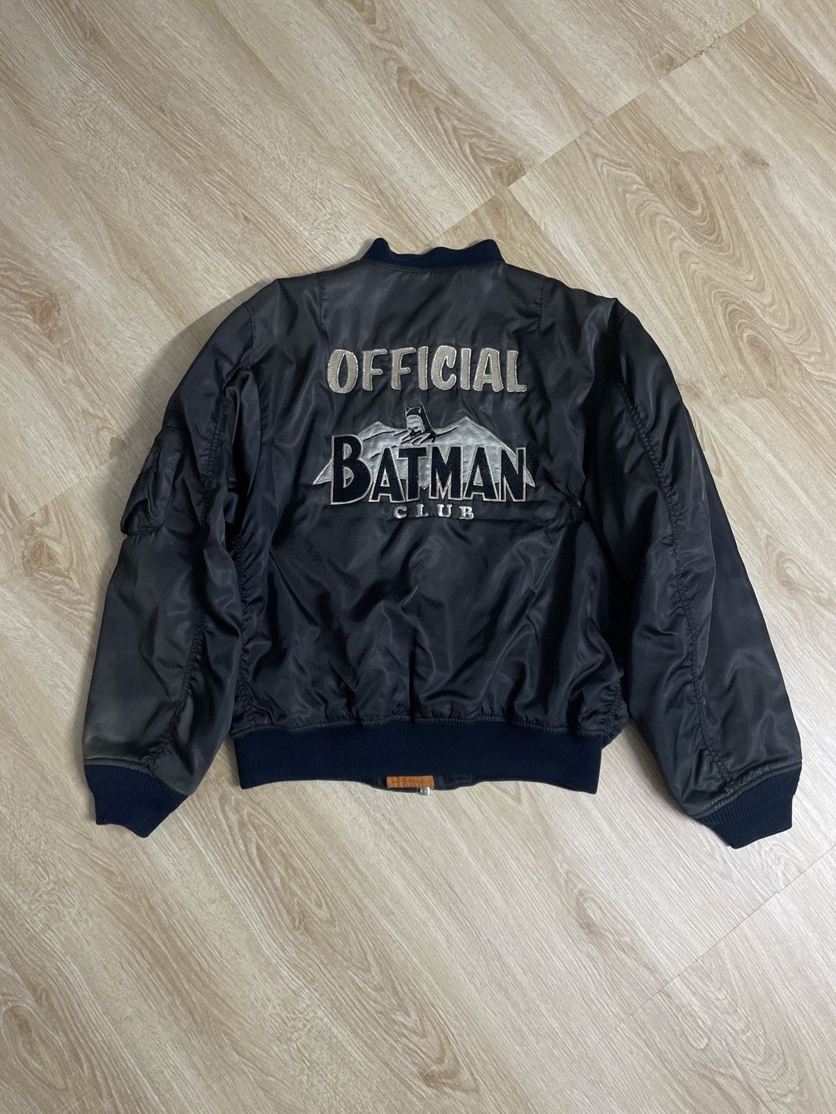 ジャケット・アウター 90's OFFICIAL BATMAN CLUB MA-1 ジャケット
