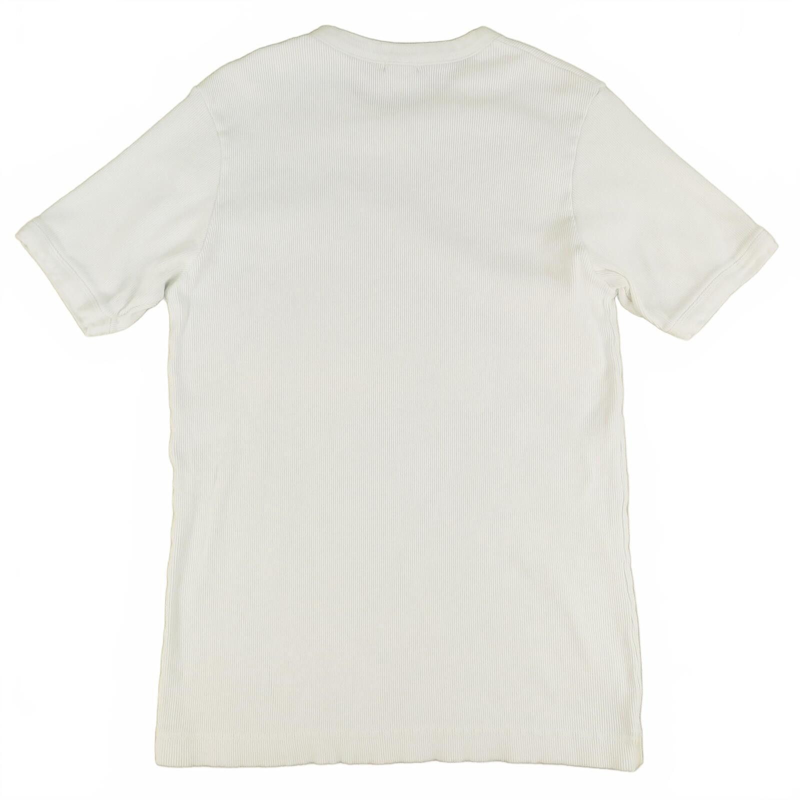 BKE BKE White Ribbed Cotton T-Shirt Size S Size US S / EU 44-46 / 1 - 5 Thumbnail