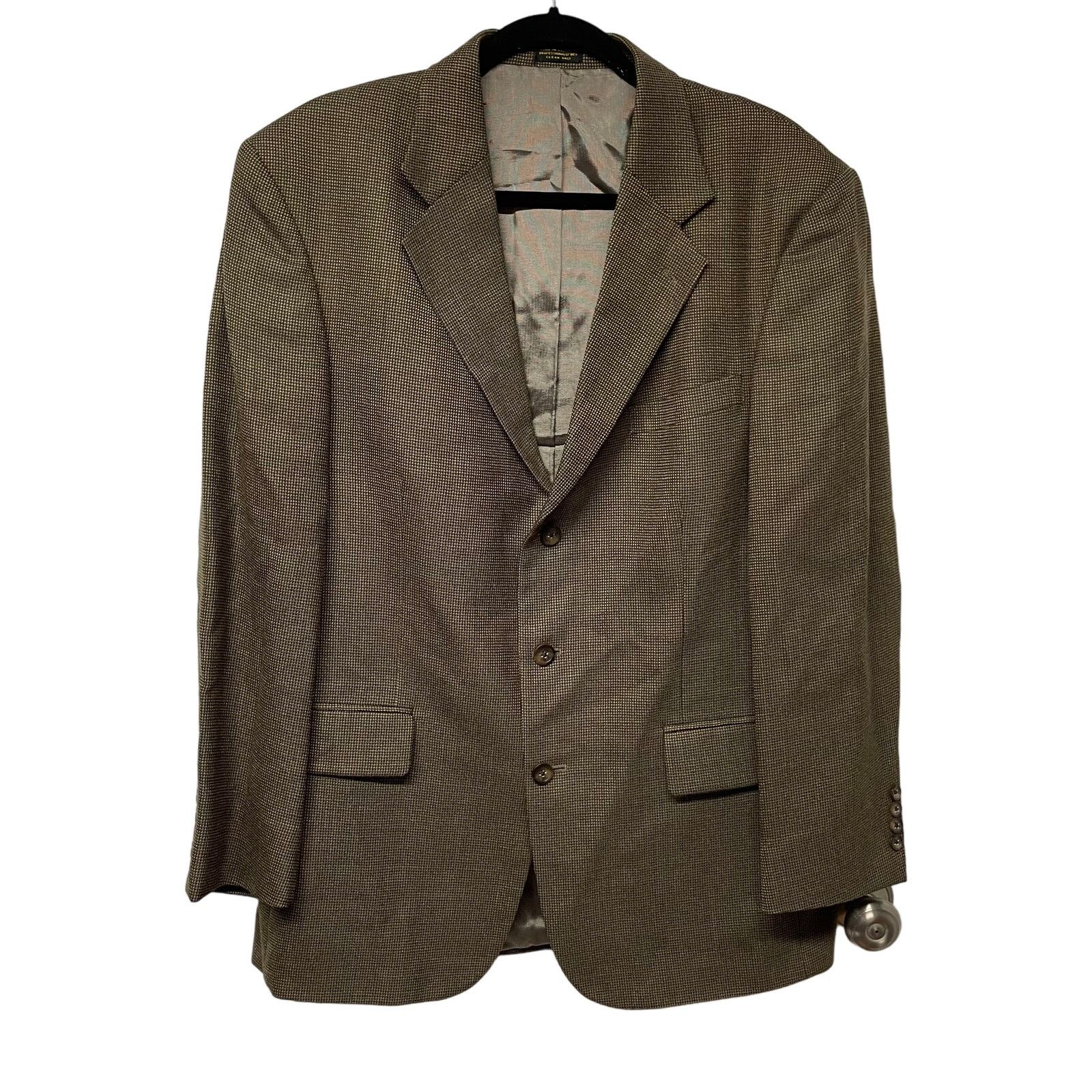 Oscar De La Renta Oscar de la Renta Brown Tweed Suit Jacket Blazer 42R Wool Size 42R - 1 Thumbnail