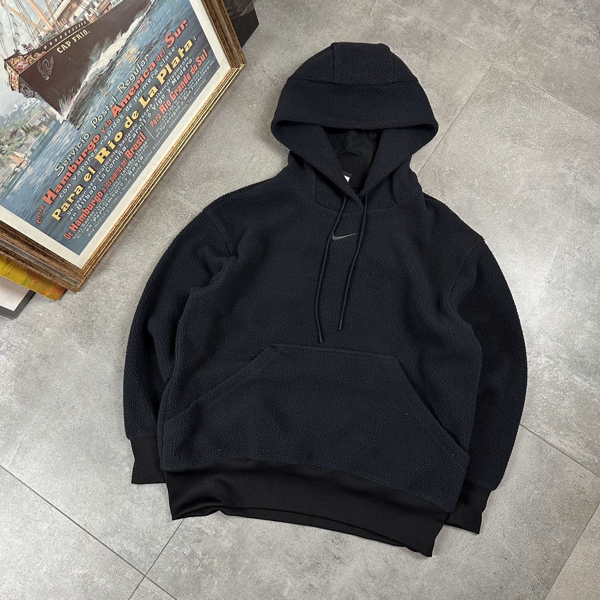 Nike Nike fleece hoodie swoosh S streetwear oversize black Size US S / EU 44-46 / 1 - 1 Thumbnail