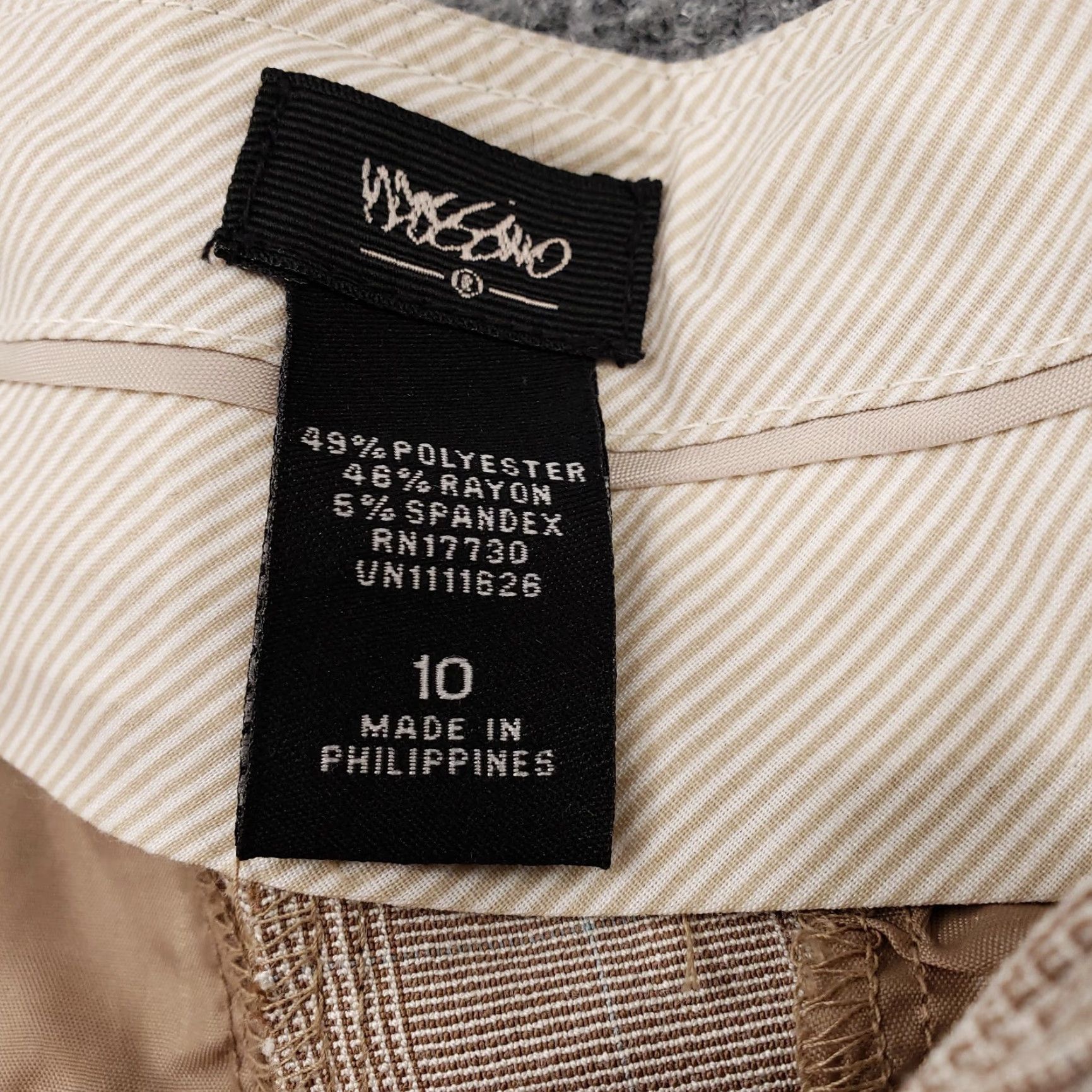 Mossimo Mossimo Pants Womens 10 Beige Crop Low Rise Wide-Leg Modern Fit Glen Plaid NEW Size 32" / US 10 / IT 46 - 6 Thumbnail