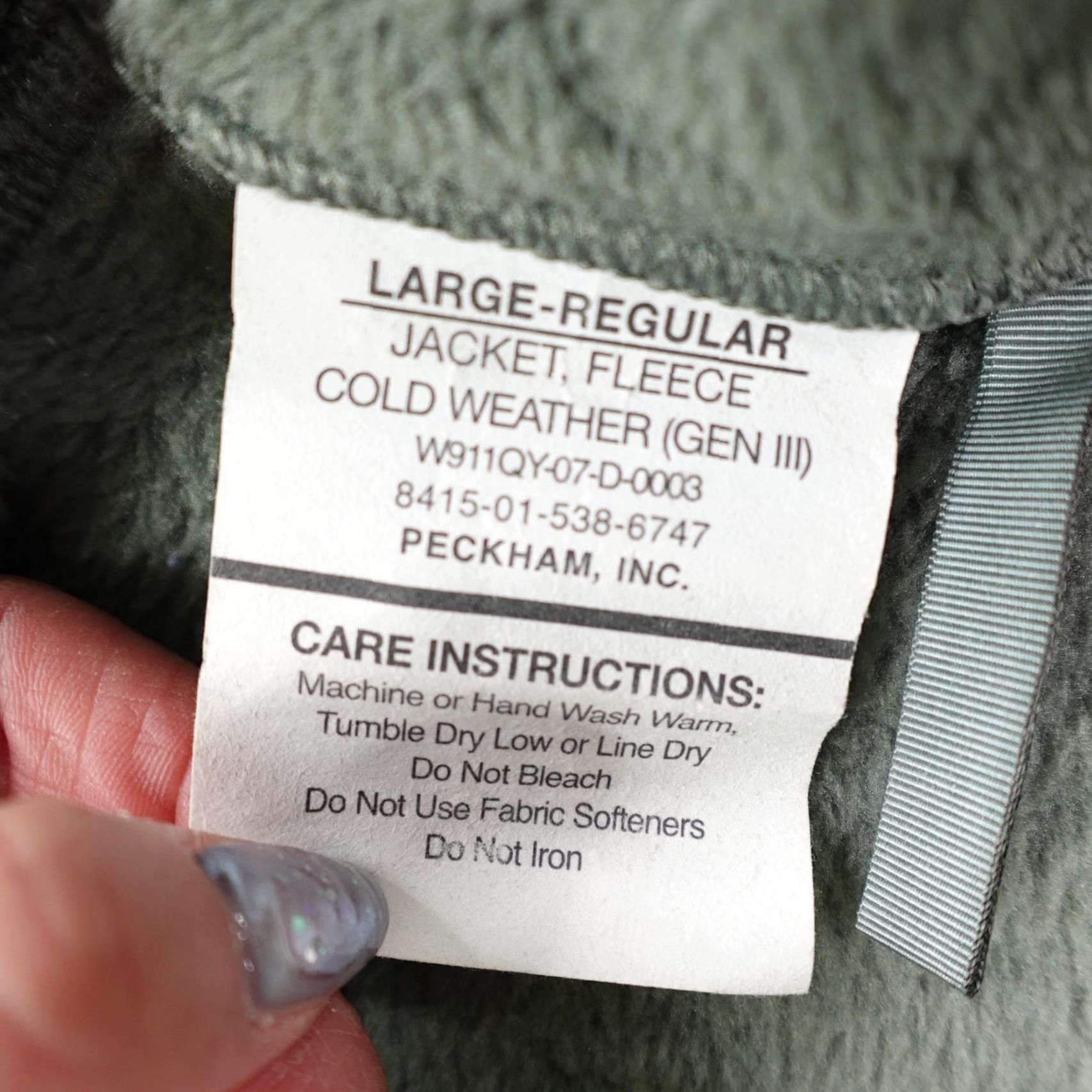 Vintage Peckham Jacket Men L Regular Sage Green Fleece Cold Weather GEN III Military Jacket Size US L / EU 52-54 / 3 - 7 Thumbnail