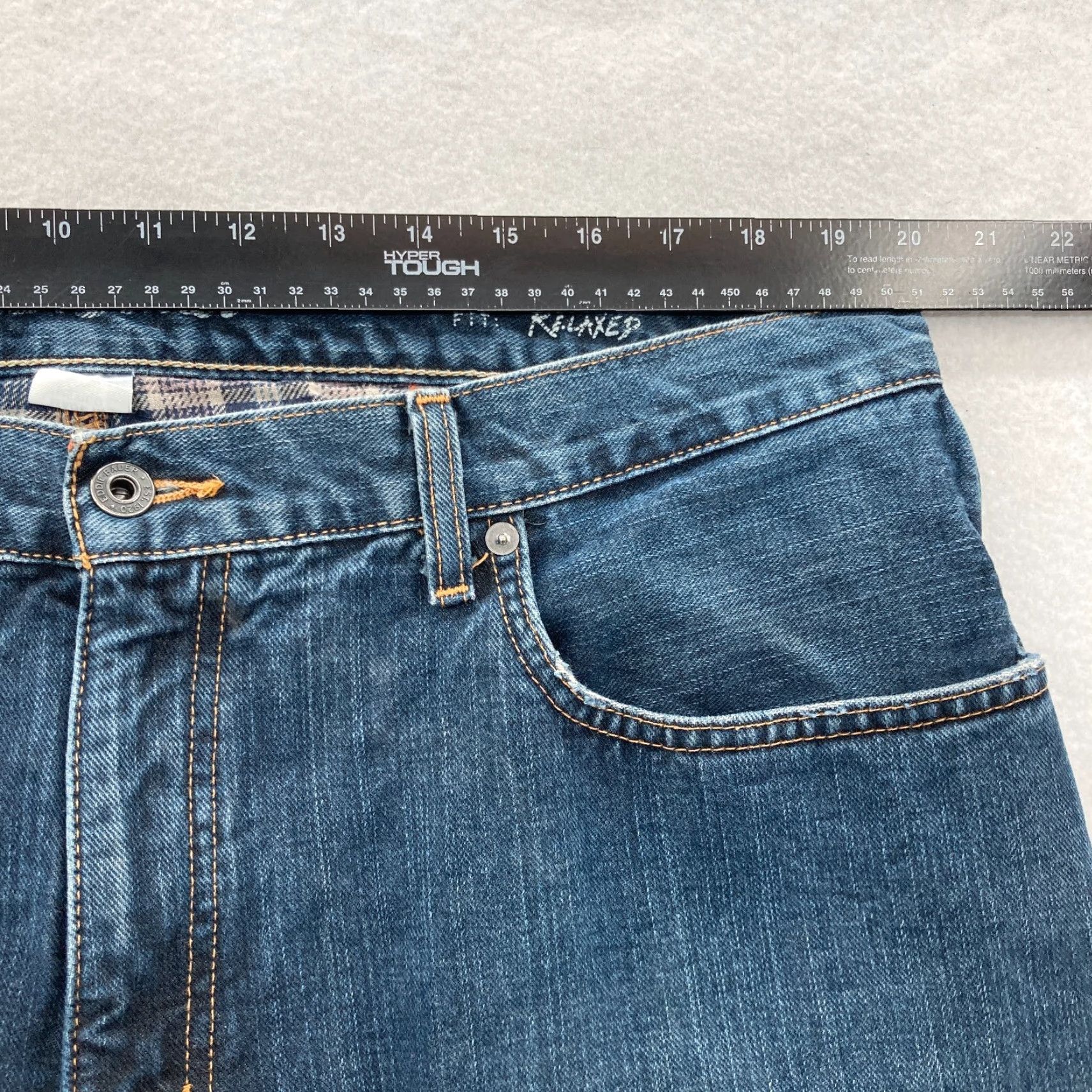 Eddie Bauer Eddie Bauer Flannel Lined Jeans Mens 40x34 Relaxed Straight Dark Blue Denim Camp Size US 40 / EU 56 - 7 Thumbnail