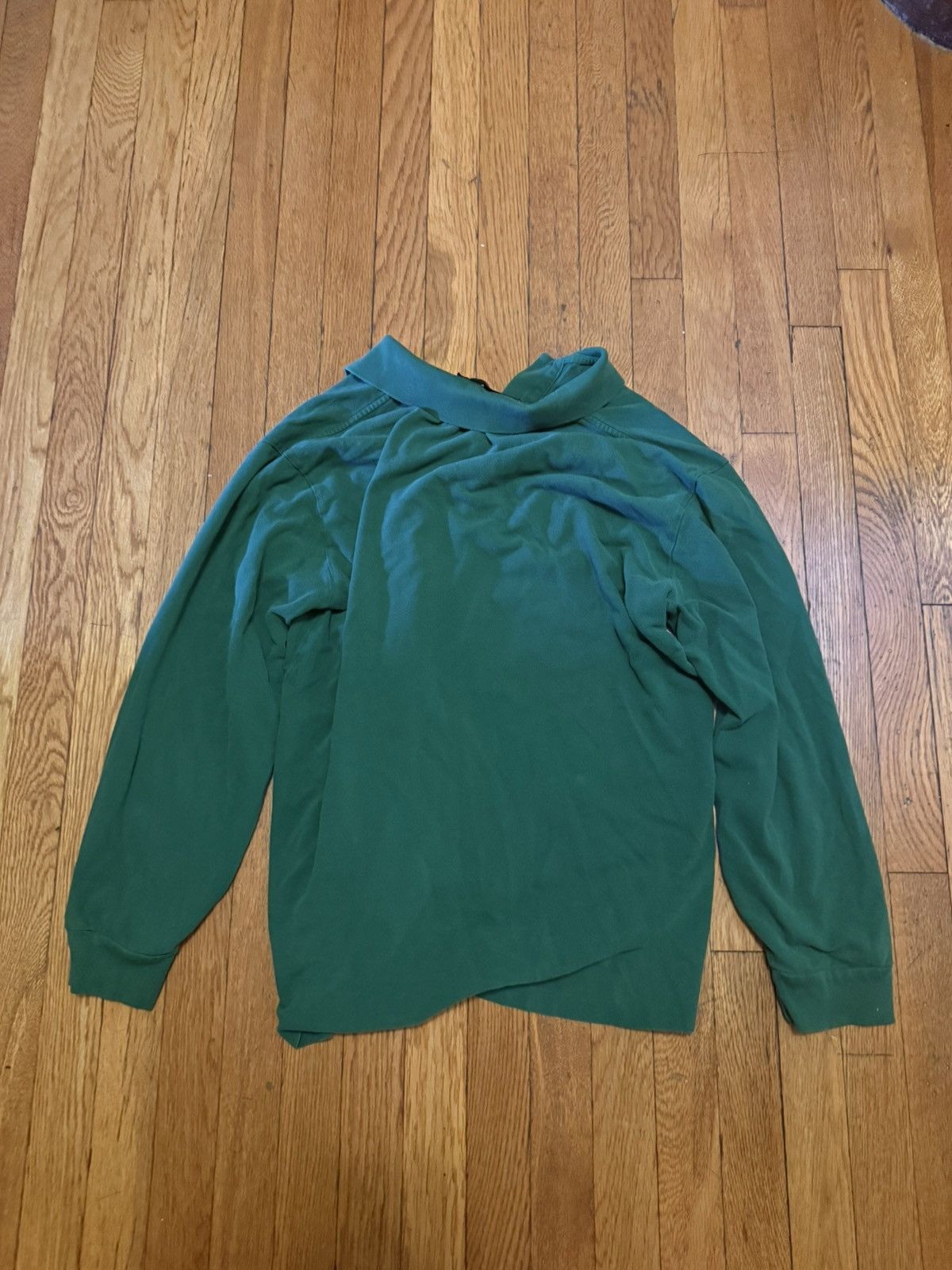 Polo Ralph Lauren × Vintage Green Vintage Ralph Lauren Long Sleeve Polo Size US XL / EU 56 / 4 - 3 Thumbnail