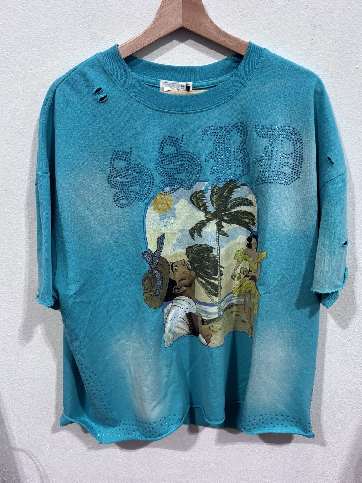 Other SSBD Blue Distressed “PLAYA” Tee Size US XXL / EU 58 / 5 - 1 Thumbnail