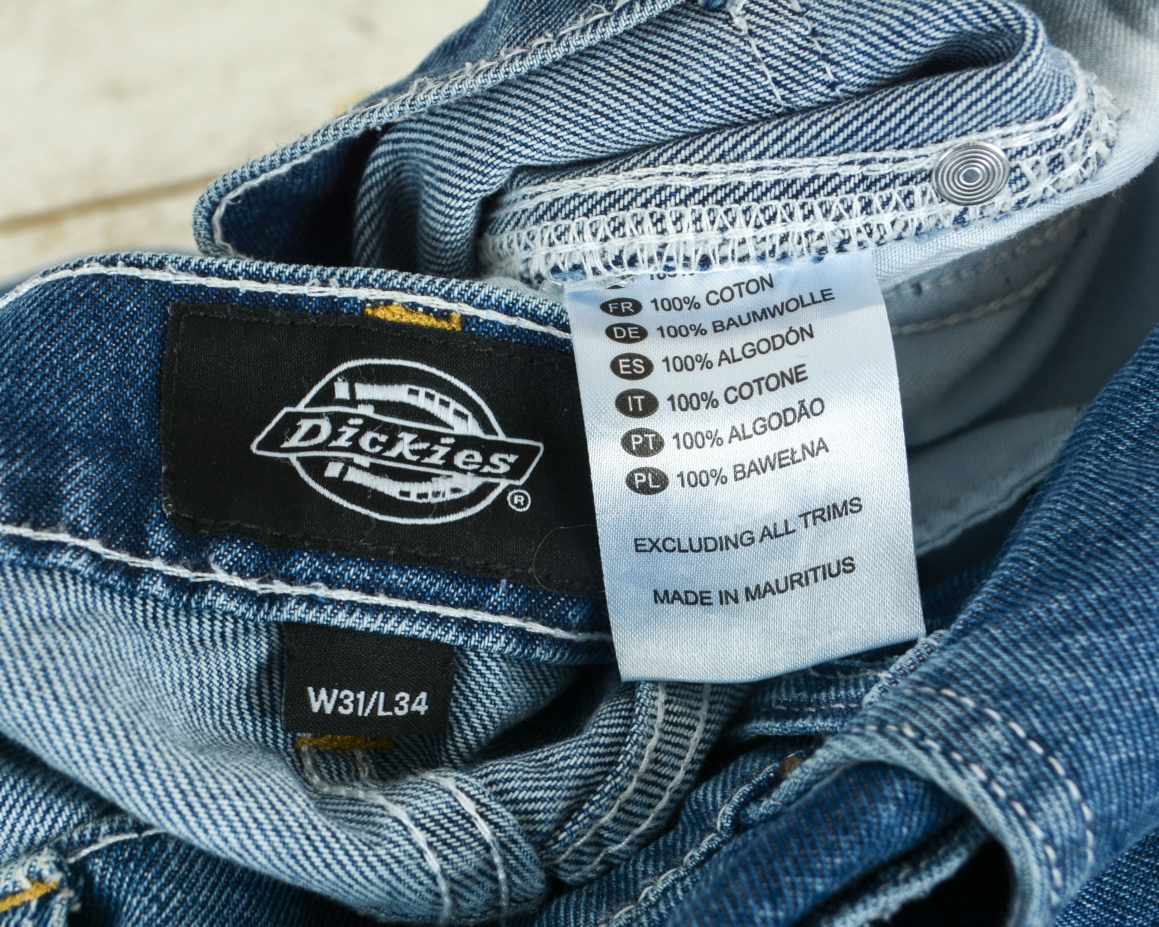 Dickies W31 L34 Slim Carpenter Cargo Jean Pants Multi Pocket Guild Size US 31 - 8 Thumbnail