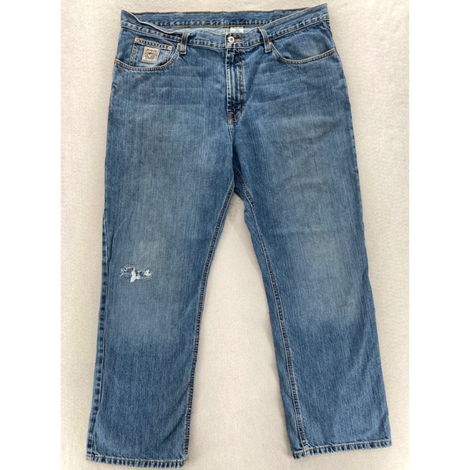 Vintage Cinch White Label Jeans Mens 40x32 Relaxed Straight Blue Denim Western Cowboy Shirt Size US 40 / EU 56 - 2 Thumbnail