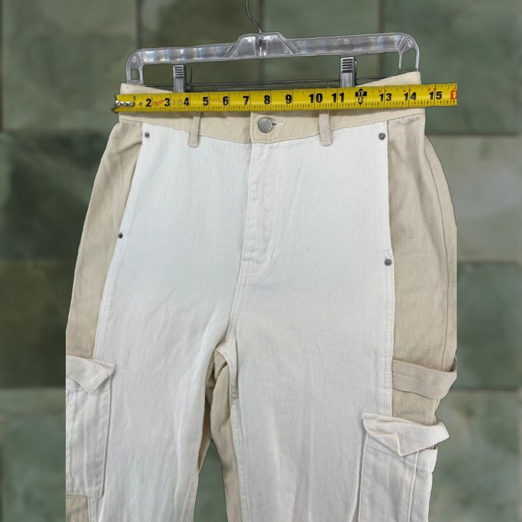 Pacsun PacSun Womens Jeans 28 Khaki Cargo 2 Tone Tapered Size 28" / US 6 / IT 42 - 1 Thumbnail