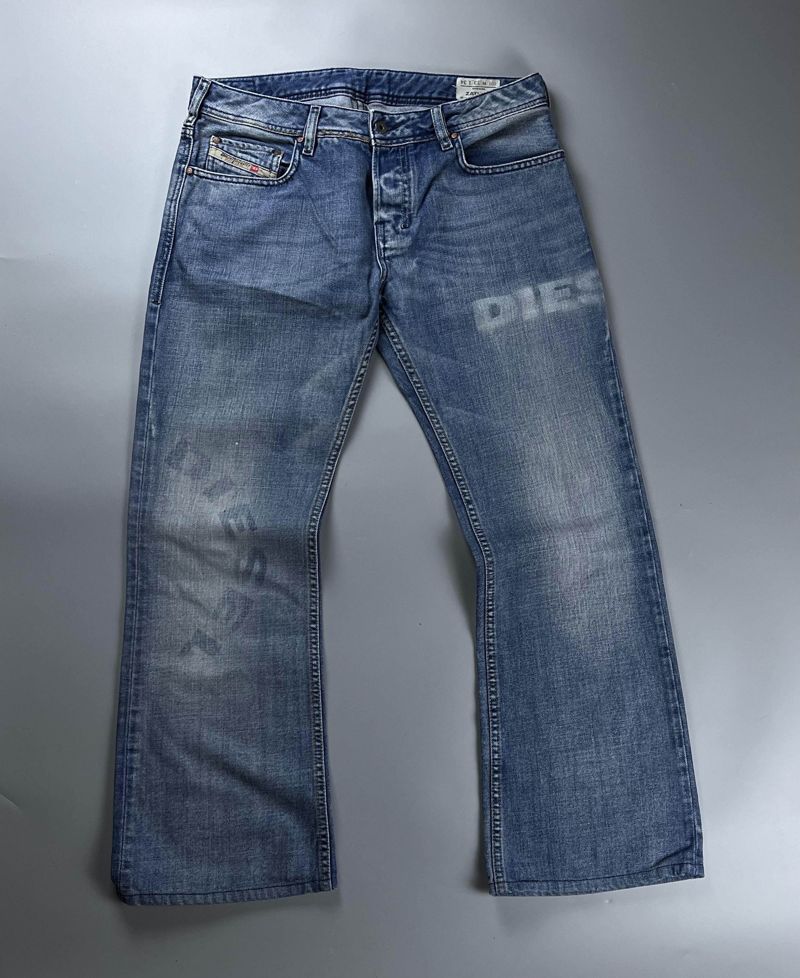 Rare Diesel Zatiny Made Italy Distressed Jean offers Blue Size W33 L34