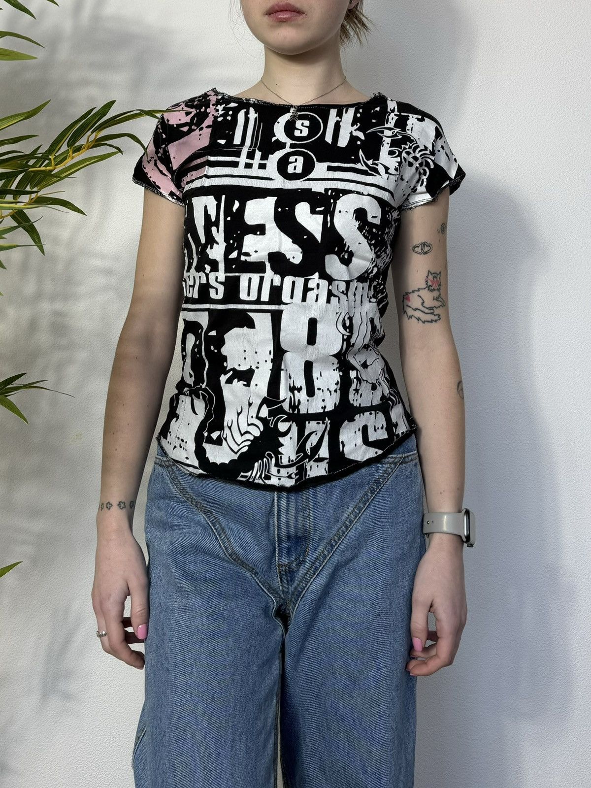 Vintage AVANT GARDE PRINTTED Y2K TANK TOP Size M / US 6-8 / IT 42-44 - 1 Thumbnail