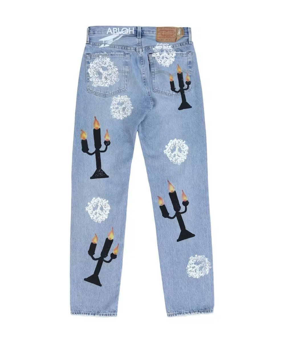 DENIM TEARS × Virgil Abloh "Message in a Tear" Levi's Jeans DENIM TEARS × VIRGIL ABLOH Size US 33 - 2 Thumbnail