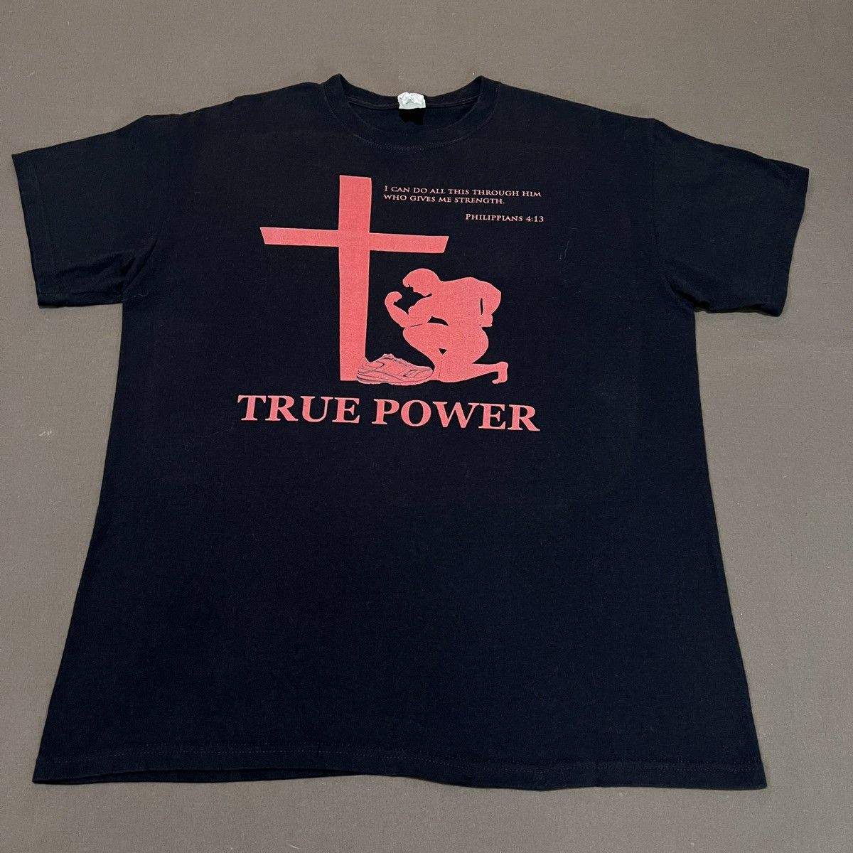 Vintage Vintage Y2K TRUE POWER Jesus God Lord Bible Holy Tee Size US L / EU 52-54 / 3 - 2 Thumbnail