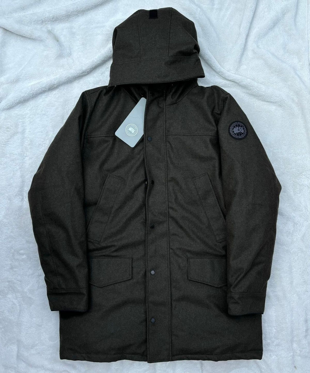 Canada Goose Canada Goose Langford Military Green Wool Parka Size US XL / EU 56 / 4 - 1 Thumbnail
