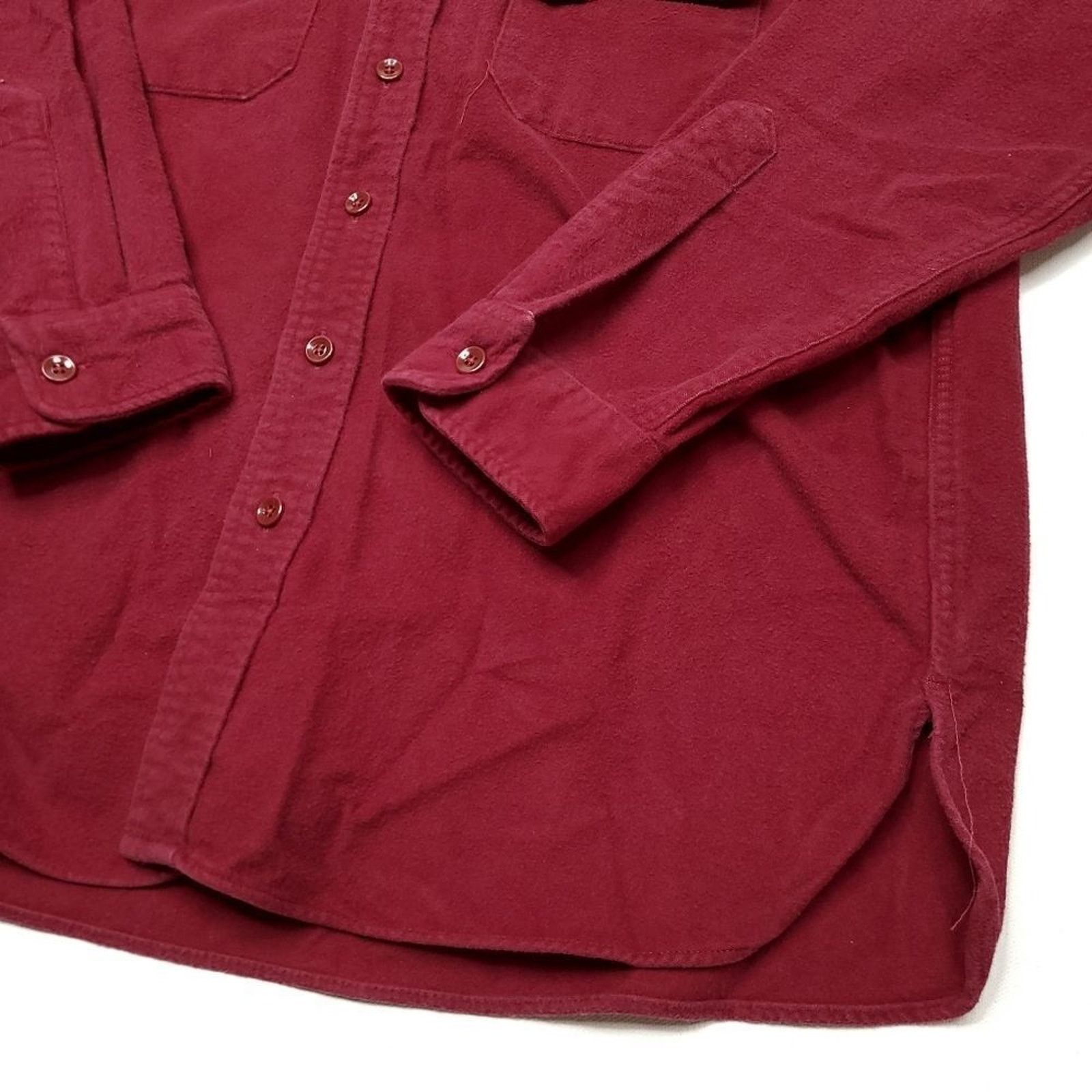 L.L. Bean Vintage LL Chamois Flannel Shirt Mens XL Red USA Outdoors Size US XL / EU 56 / 4 - 3 Thumbnail