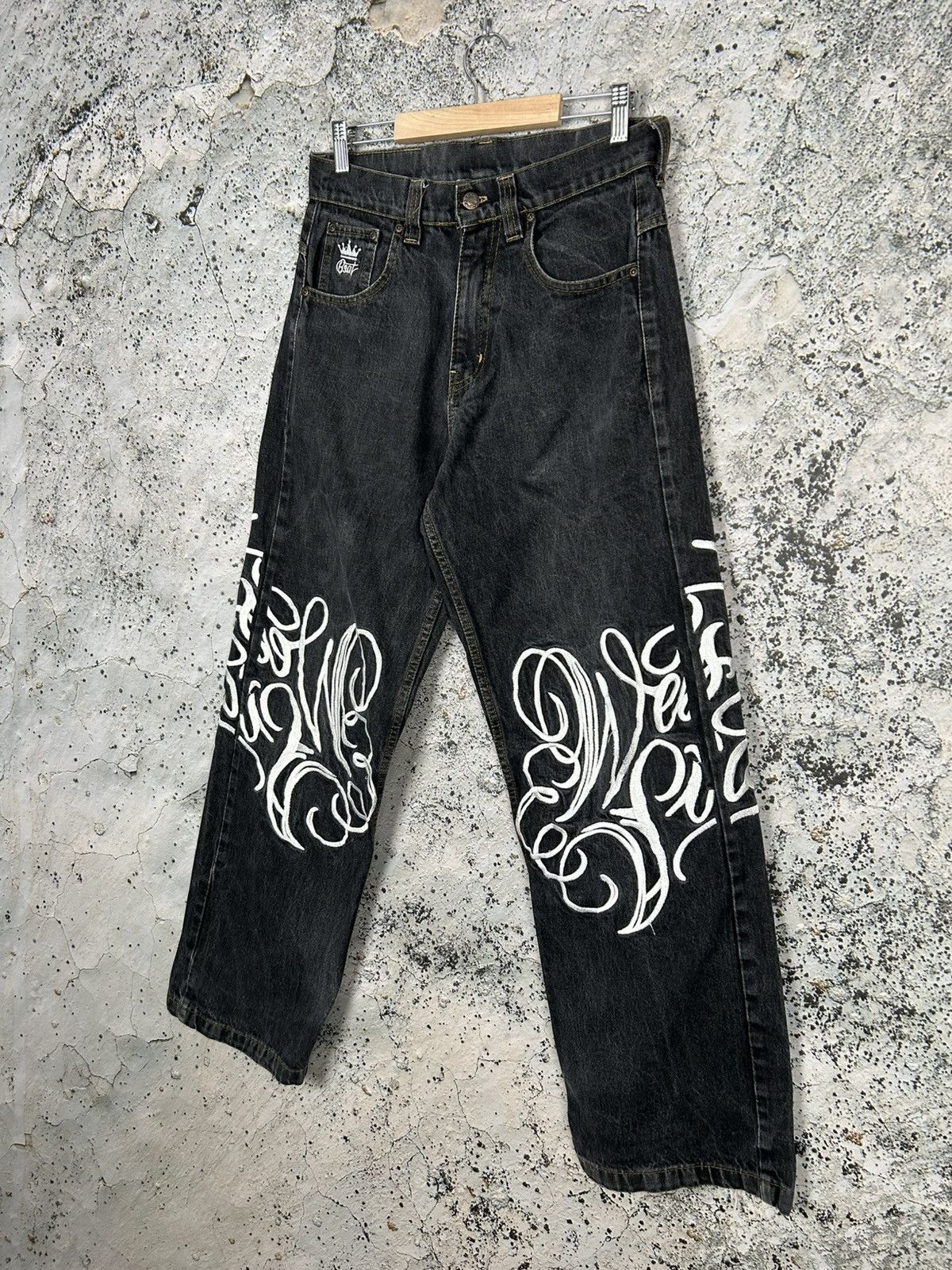 Vintage Vintage Bsat Rap Baggy Denim Pants Streetwear 90s Skate Size US 30 / EU 46 - 2 Thumbnail