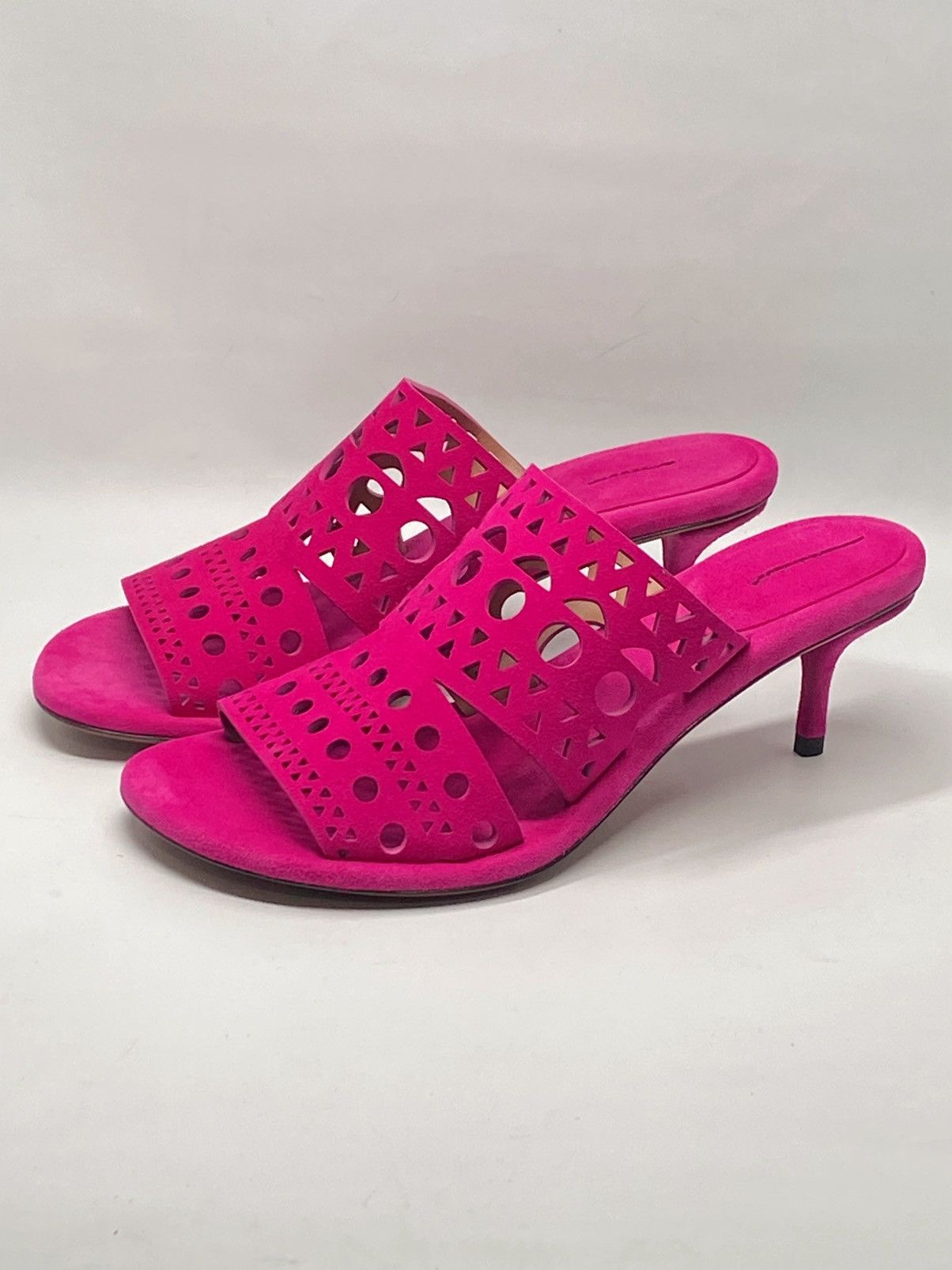 Alaia Alaia 55MM Perforated Leather Mules size 38 Size US 8 / IT 38 - 3 Thumbnail