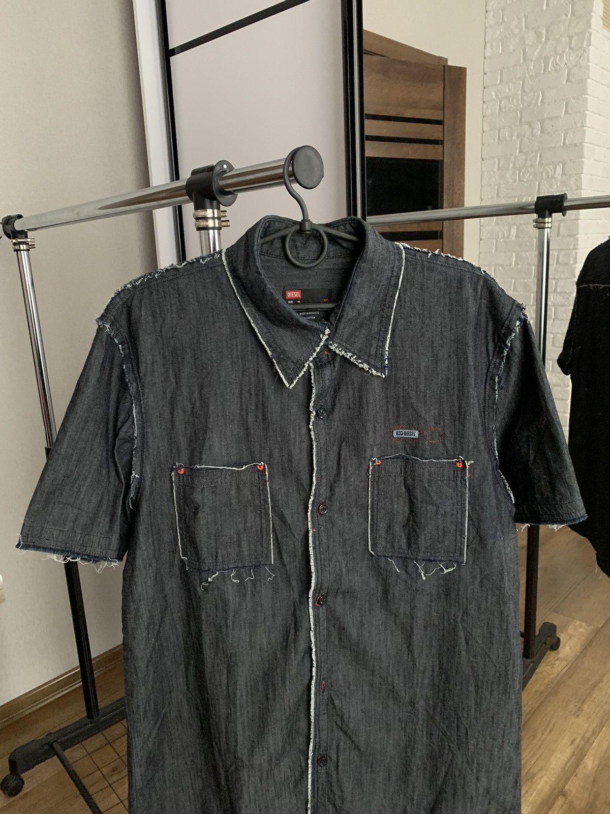 Diesel Diesel Denim Vintage Shirt 90s Logo Distressed Size US XL / EU 56 / 4 - 3 Thumbnail