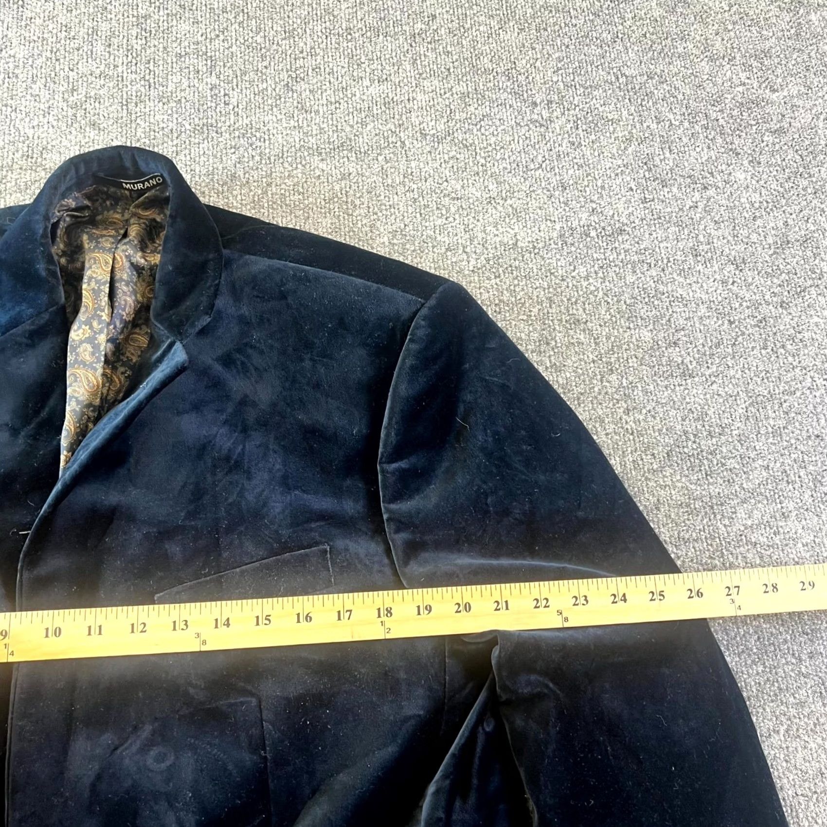 Murano Murano Mens Sport Coat Blue Cotton Velvet 2-Button XL Jacket Size US XL / EU 56 / 4 - 2 Thumbnail