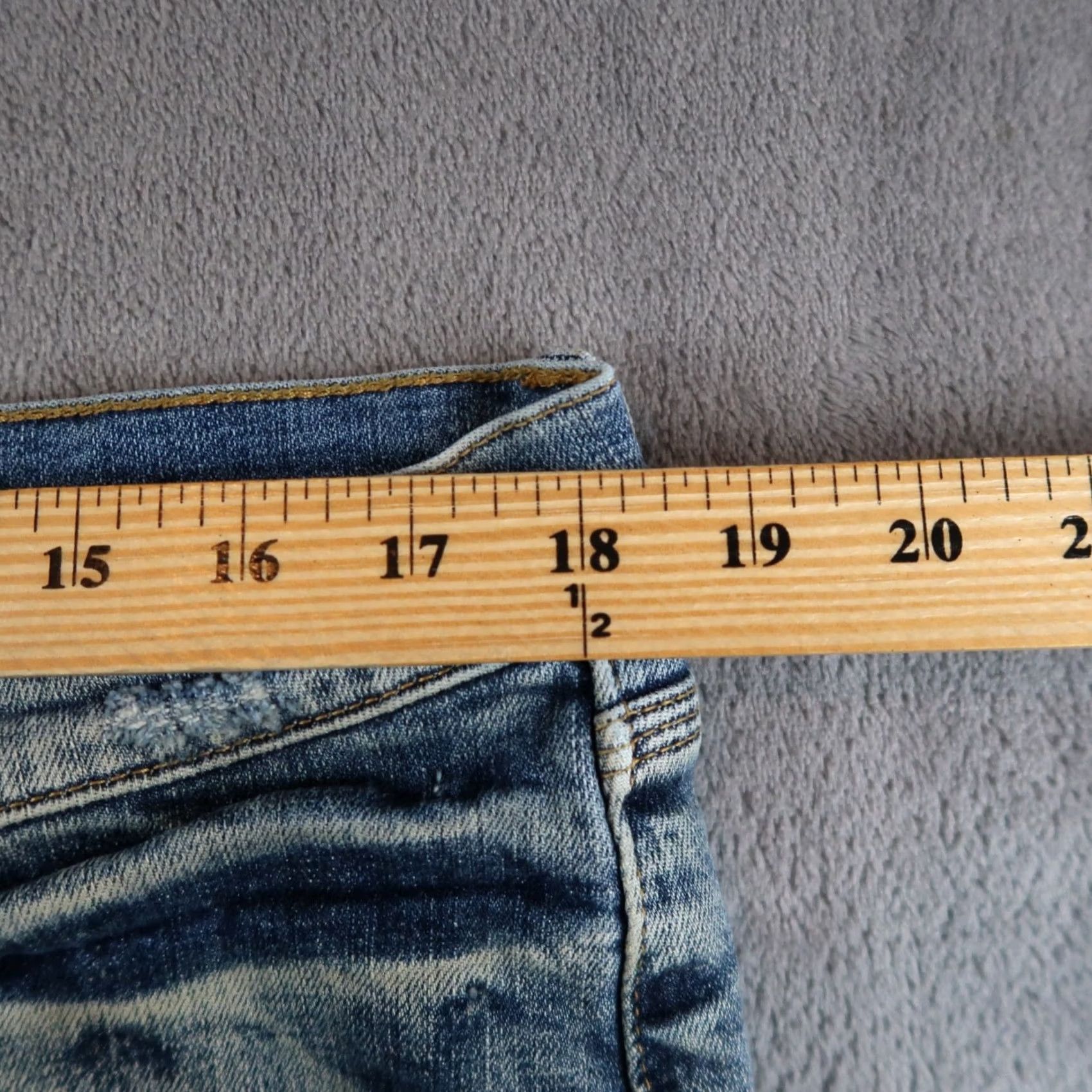 J Brand PURPLE BRAND Denim Jeans P001 Light Wash Blue Skinny 38 Men 5-Pocket Design Slim Regular Blue 90s Retro Hip Hop Vintage No Size US 38 / EU 54 - 7 Thumbnail