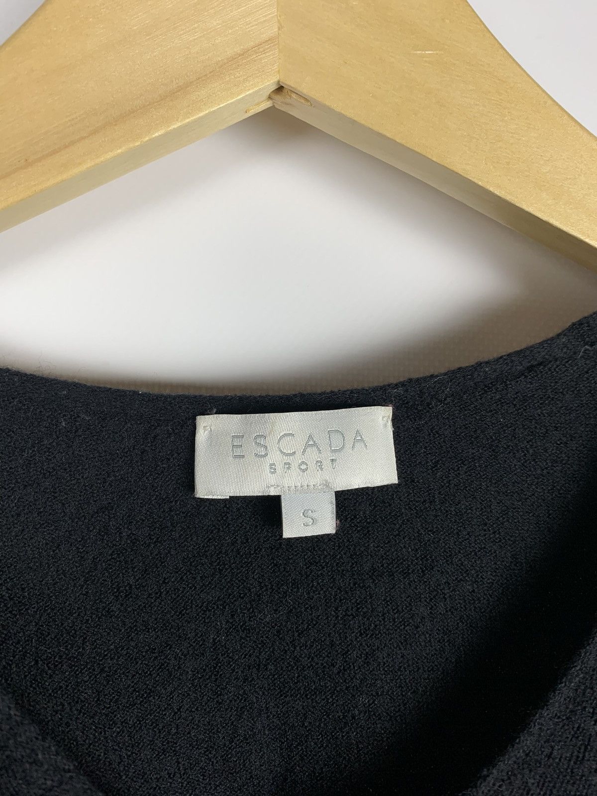 Escada Sport Escada Sport Womens Wool Sweater Jumper Size S Black V-Neck Size S / US 4 / IT 40 - 10 Thumbnail