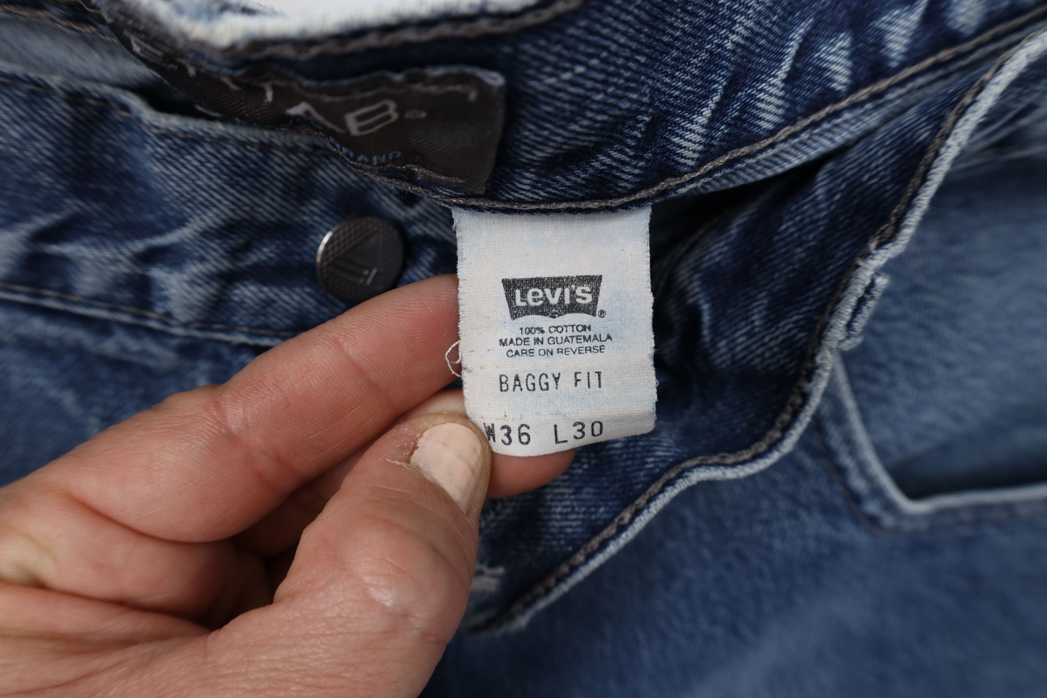 Levi's × Vintage Vintage Y2K 2001 Levis SilverTab Baggy Wide Leg Denim Jeans Size US 36 / EU 52 - 9 Thumbnail