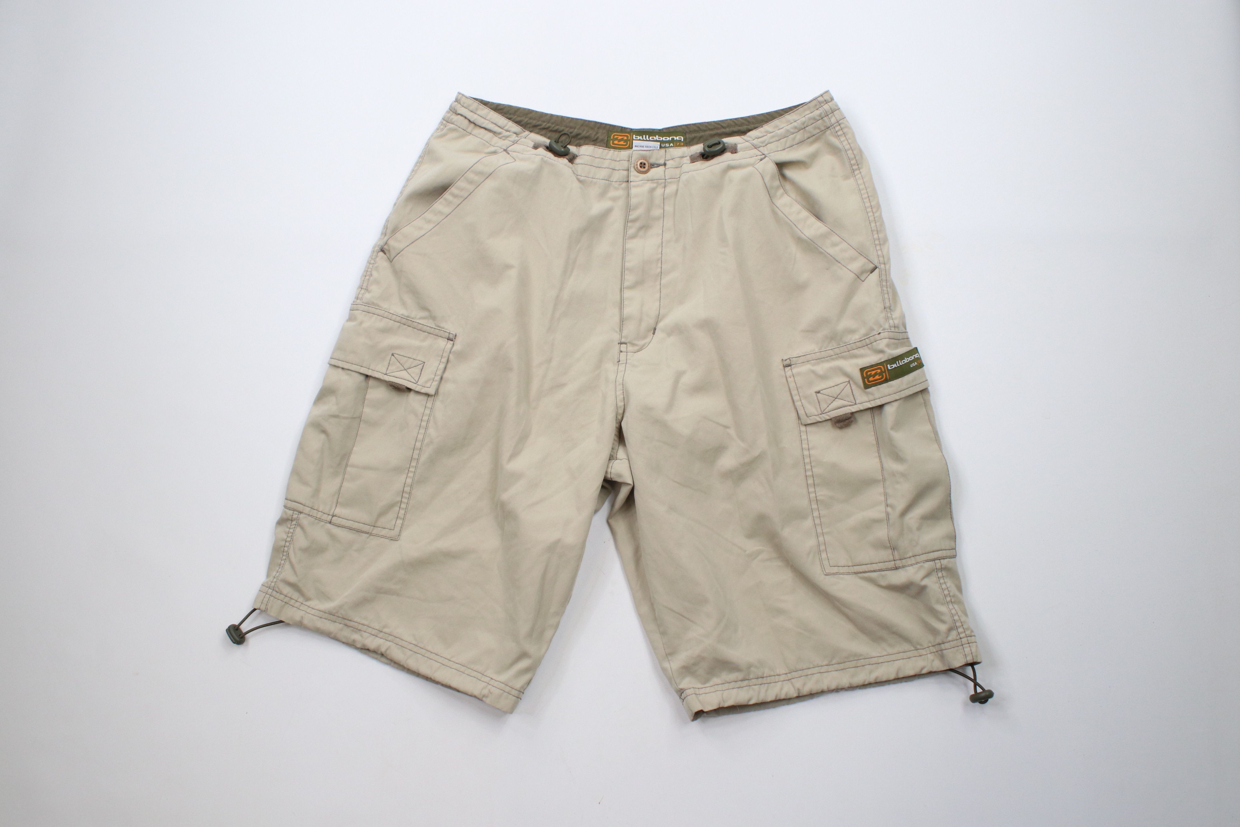 Billabong × Vintage Vintage 90s Y2K Billabong Surfing Baggy Cargo Shorts Beige Size US 32 / EU 48 - 1 Thumbnail