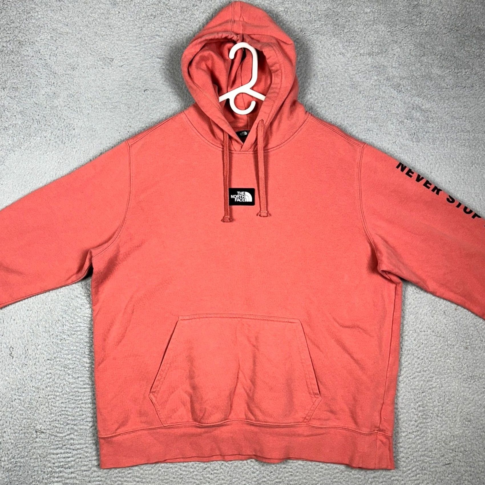 The North Face The North Face Sweatshirt Mens XL Coral Pink Hoodie Graphic Drawstring Pullover Size US XL / EU 56 / 4 - 3 Thumbnail