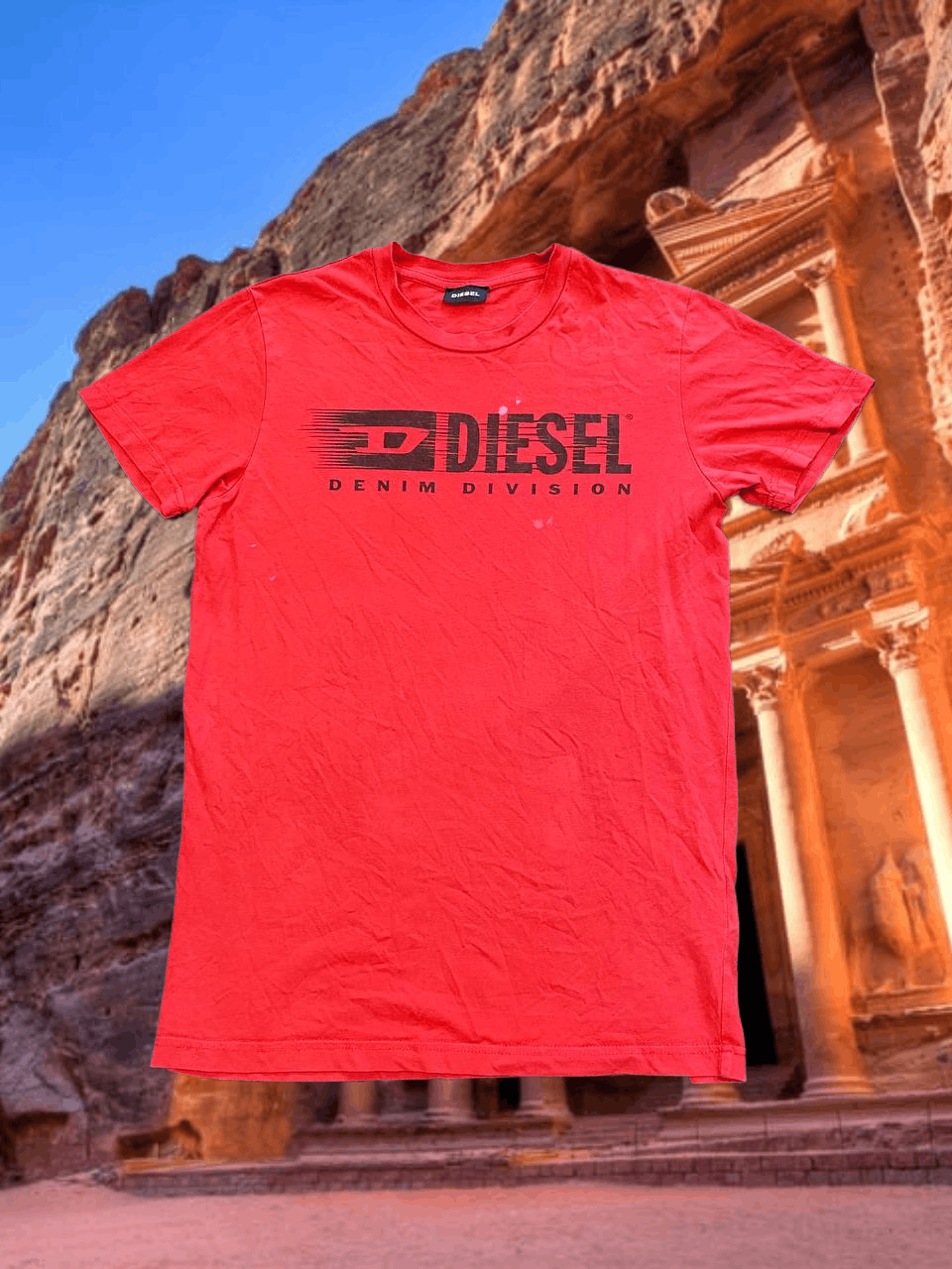 Diesel Vintage big logo T-Shirt red DIESEL Y2K KIDS 14 years Size US S / EU 44-46 / 1 - 1 Thumbnail