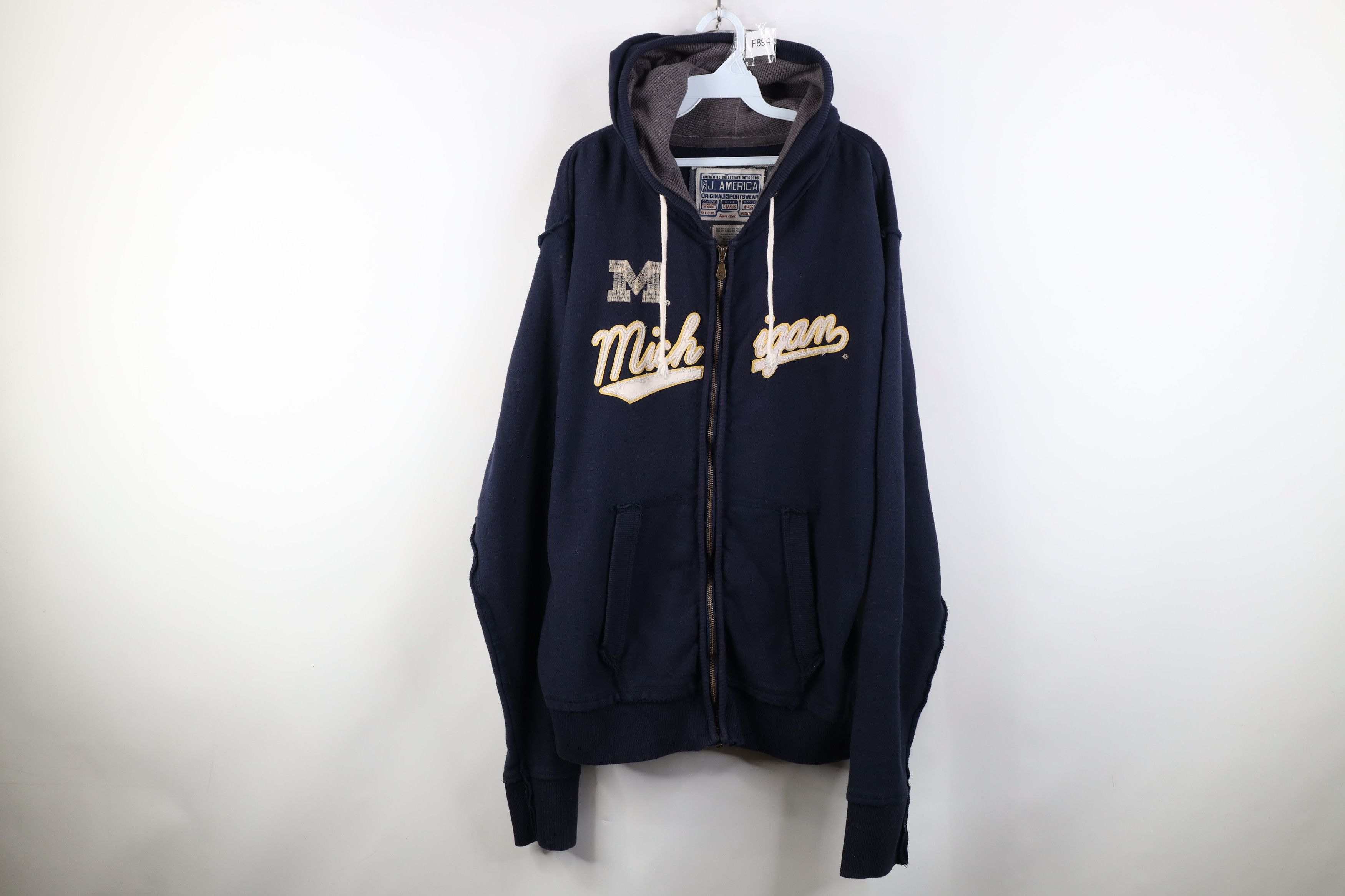 Vintage Vintage Script University of Michigan Full Zip Hoodie Size US XL / EU 56 / 4 - 1 Thumbnail