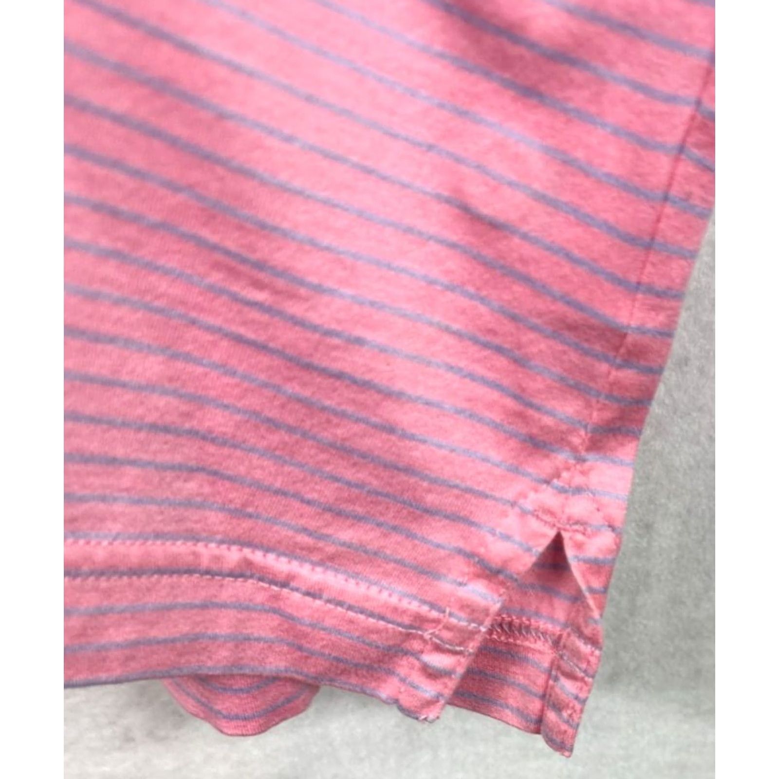 Vintage Bobby Jones Mens L Pink Golf Polo Masters Embroidered Augusta Logo Amen Striped Size US L / EU 52-54 / 3 - 6 Thumbnail