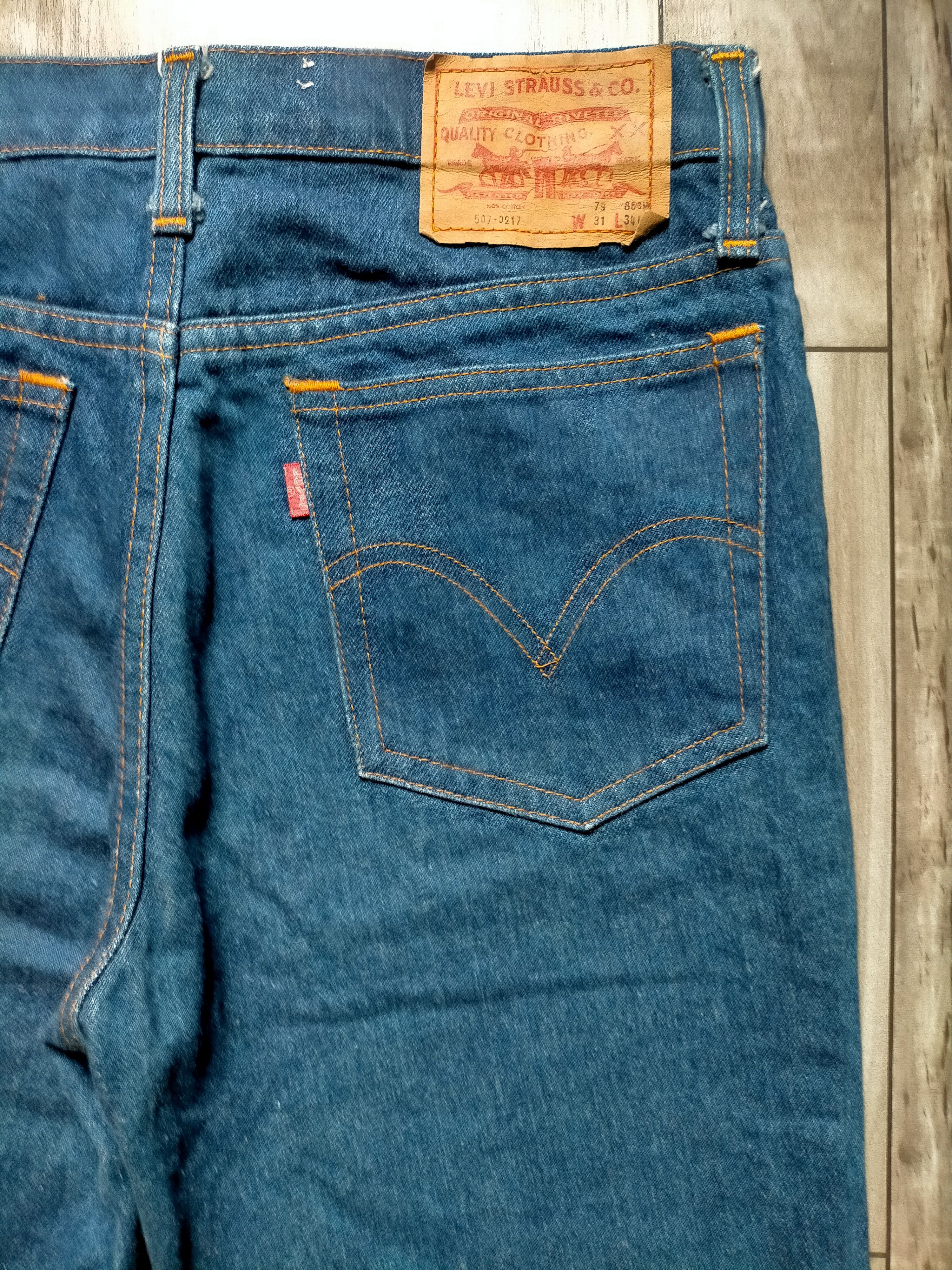Levi's Flare Jeans Vtg 80s Levis 507 Boot cut Denim Size US 29 - 11 Thumbnail