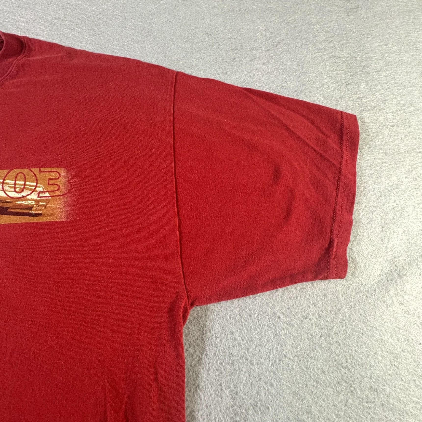 NASCAR VINTAGE Winner's Circle NASCAR Shirt Mens XL Red 2003 Race Schedule Tee Size US XL / EU 56 / 4 - 4 Thumbnail