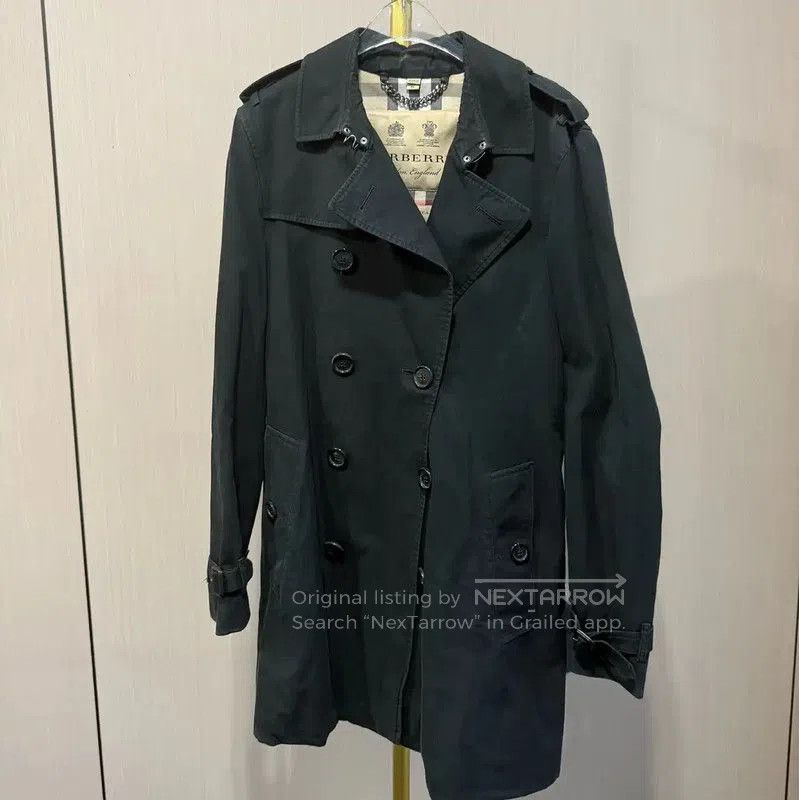 Burberry Burberry Black Cotton Women's Trench Coat. Size XXS / US 00 / IT 34 - 1 Thumbnail