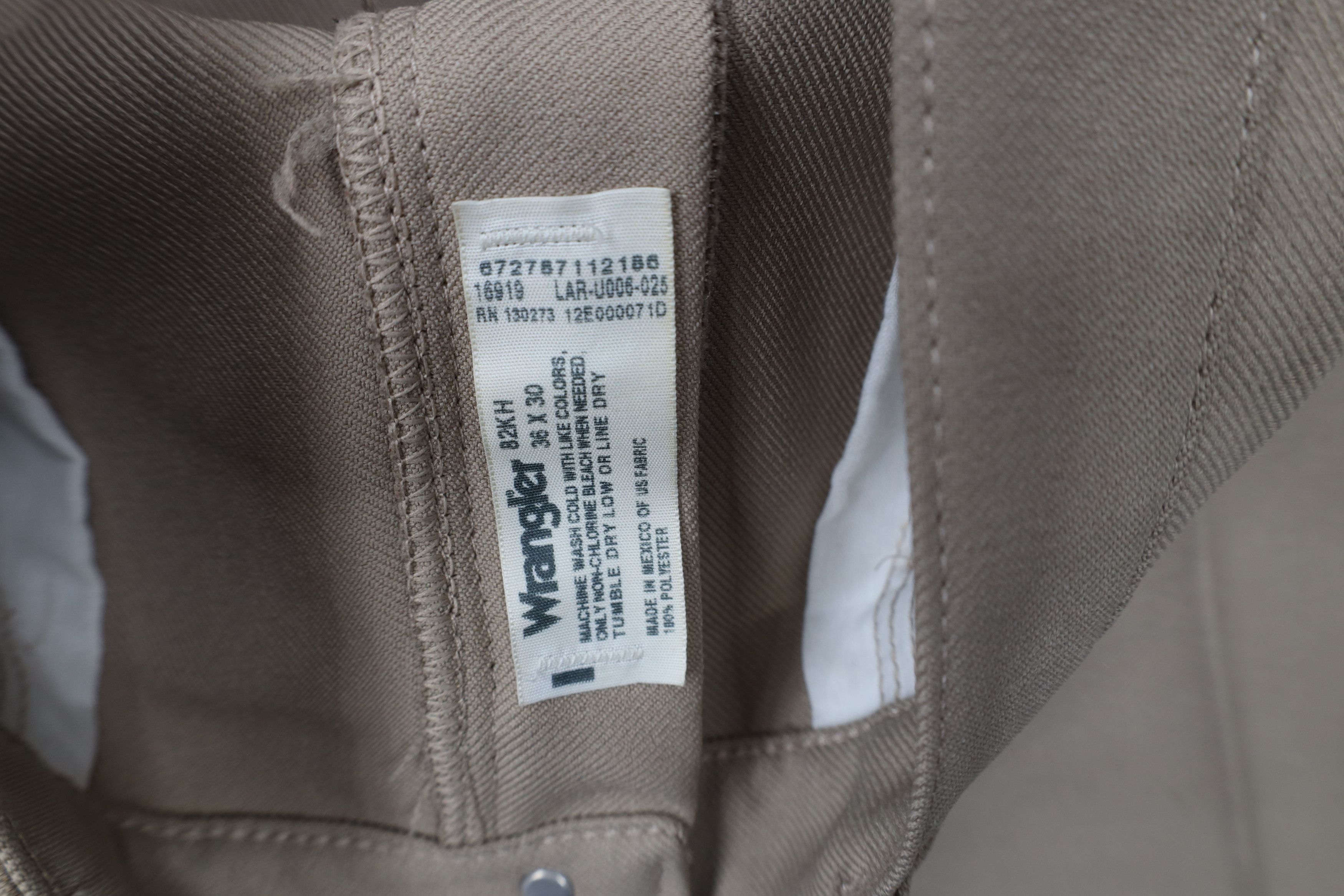 Vintage × Wrangler Vintage 90s Wrangler Knit Western Wide Leg Chino Pants Beige Size US 36 / EU 52 - 7 Thumbnail