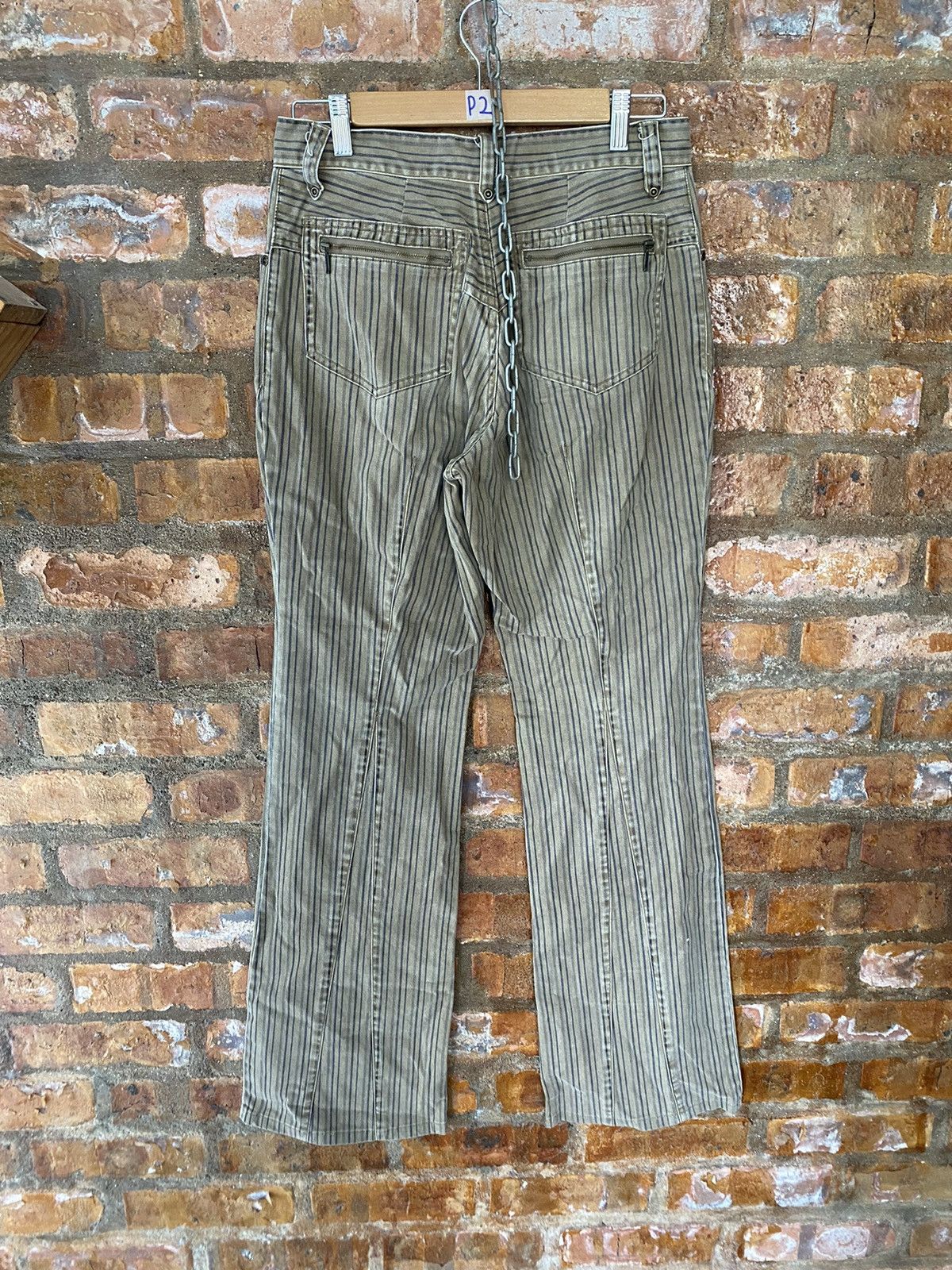 Japanese Brand × Obelisk × Shellac 🔥2000s A.S.M Japan Flare stripe LGB GOA Size US 29 - 10 Thumbnail