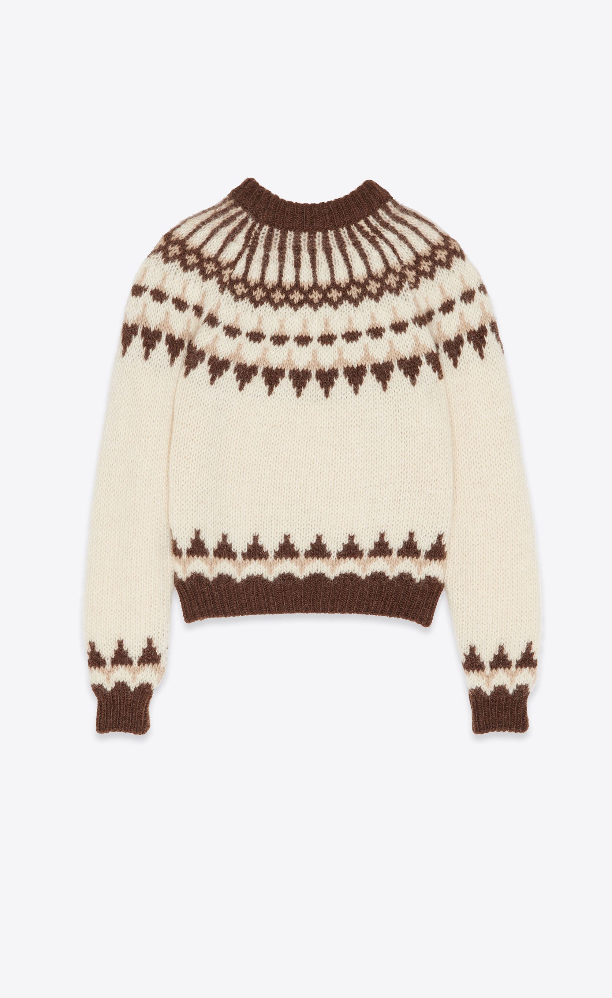 Saint Laurent Paris o1s1wg111224 Sweater in Wool and Mohair in Multicolor Size US S / EU 44-46 / 1 - 2 Thumbnail